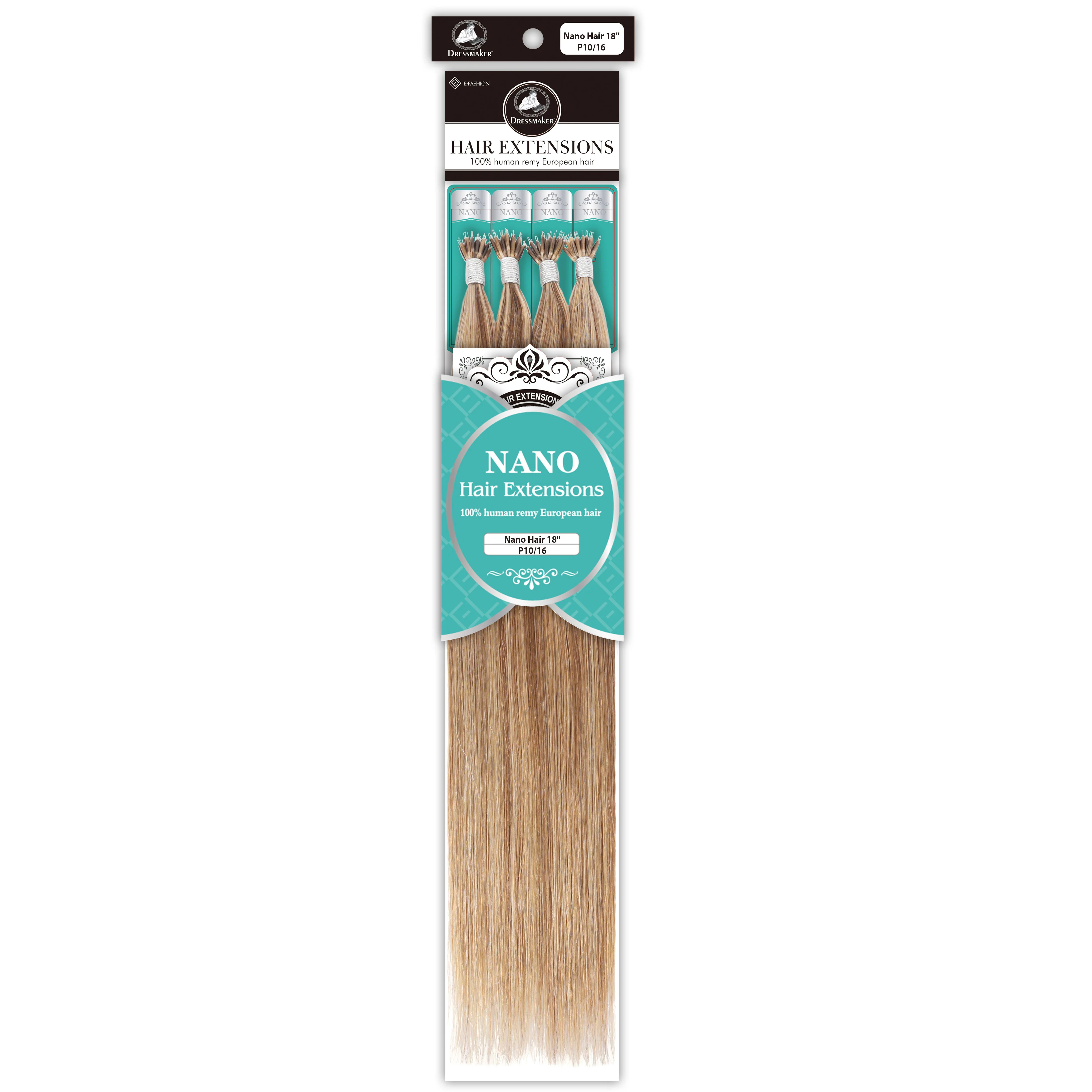 Dressmaker 100% Human Remy European Nano Straight Hair Extensions (100pcs) - Image 55