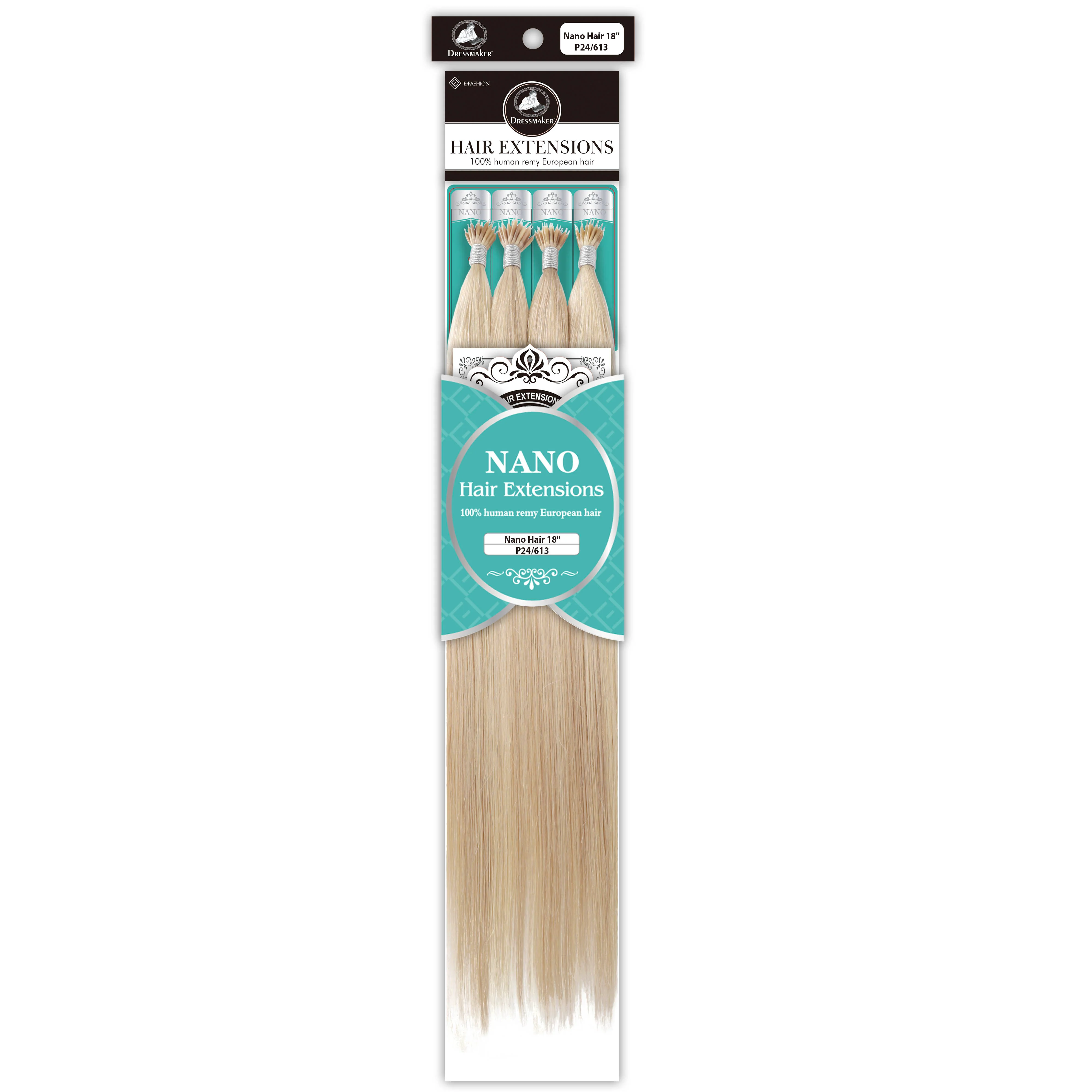 Dressmaker 100% Human Remy European Nano Straight Hair Extensions (100pcs) - Image 56