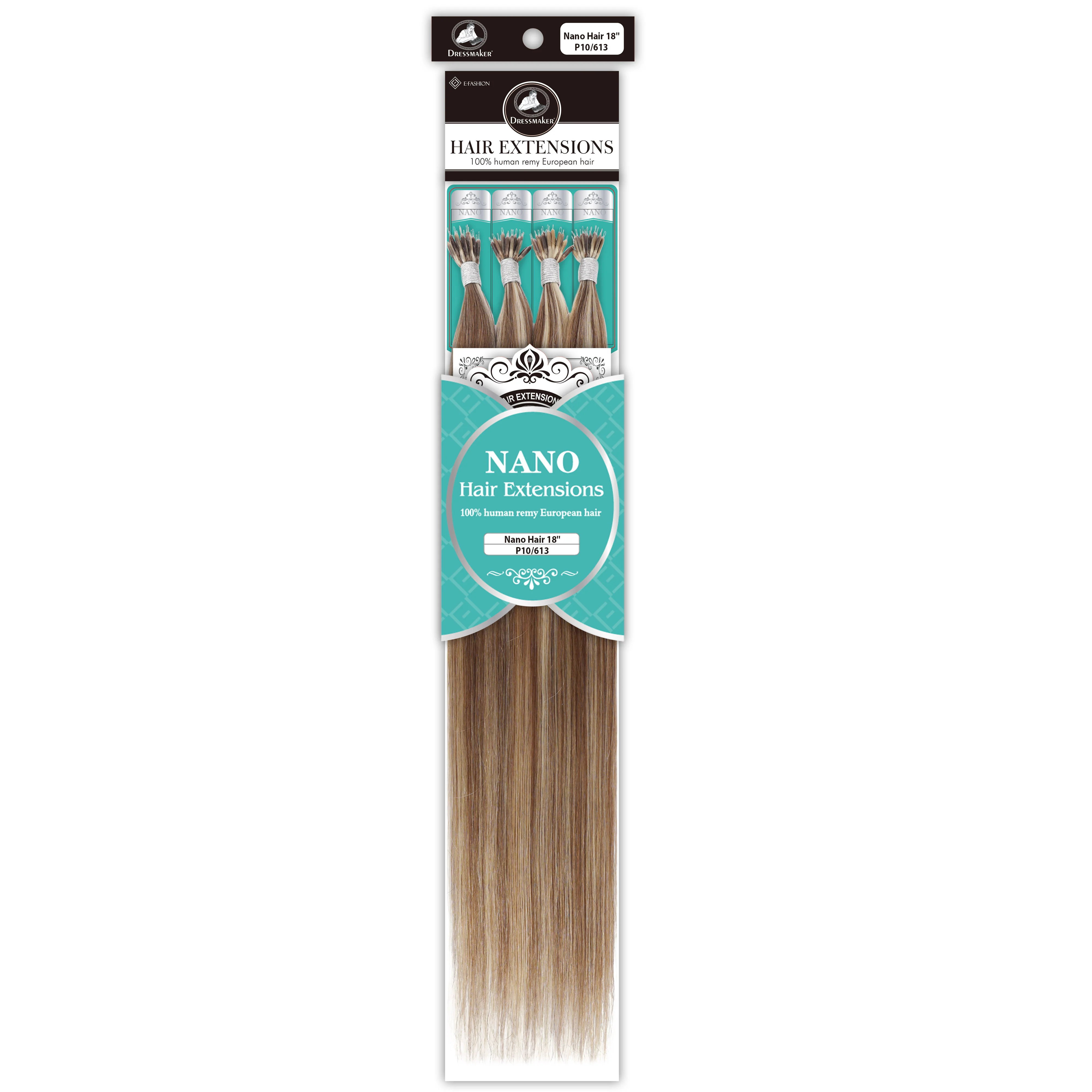 Dressmaker 100% Human Remy European Nano Straight Hair Extensions (100pcs) - Image 66
