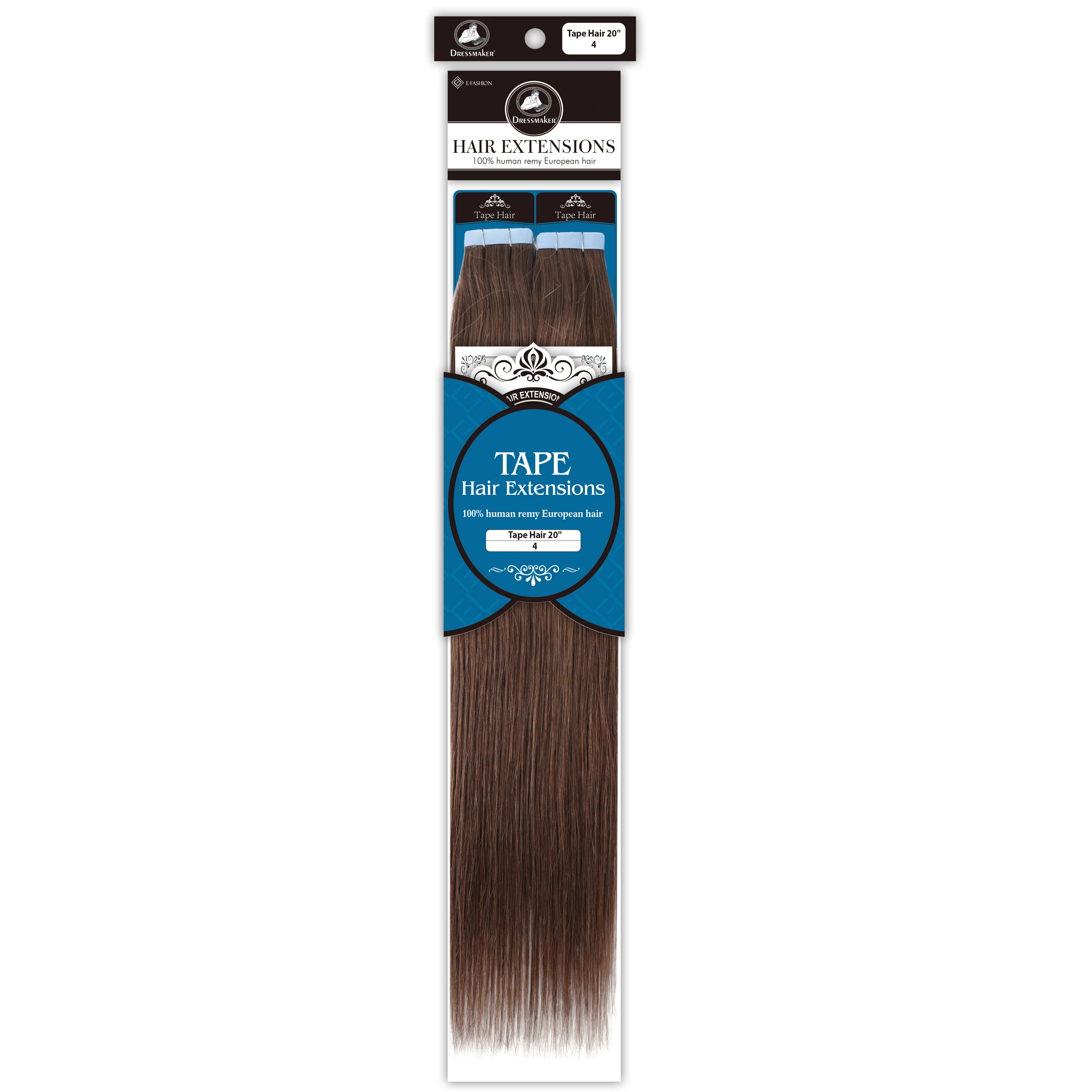 Dressmaker 100% Human Remy European Tape Hair Extensions Straight 20" (40pcs) - Image 33
