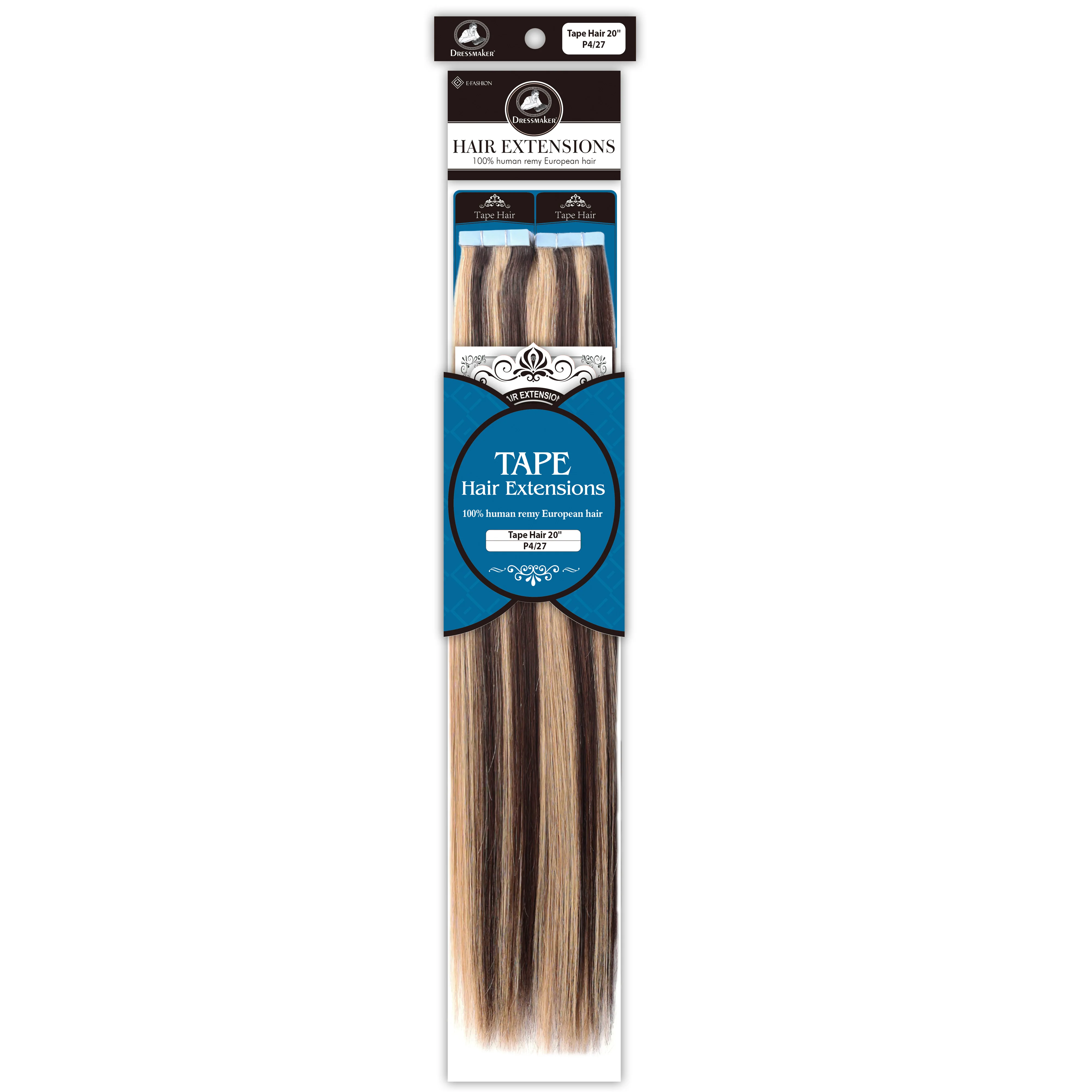 Dressmaker 100% Human Remy European Tape Hair Extensions Straight 20" (40pcs) - Image 38