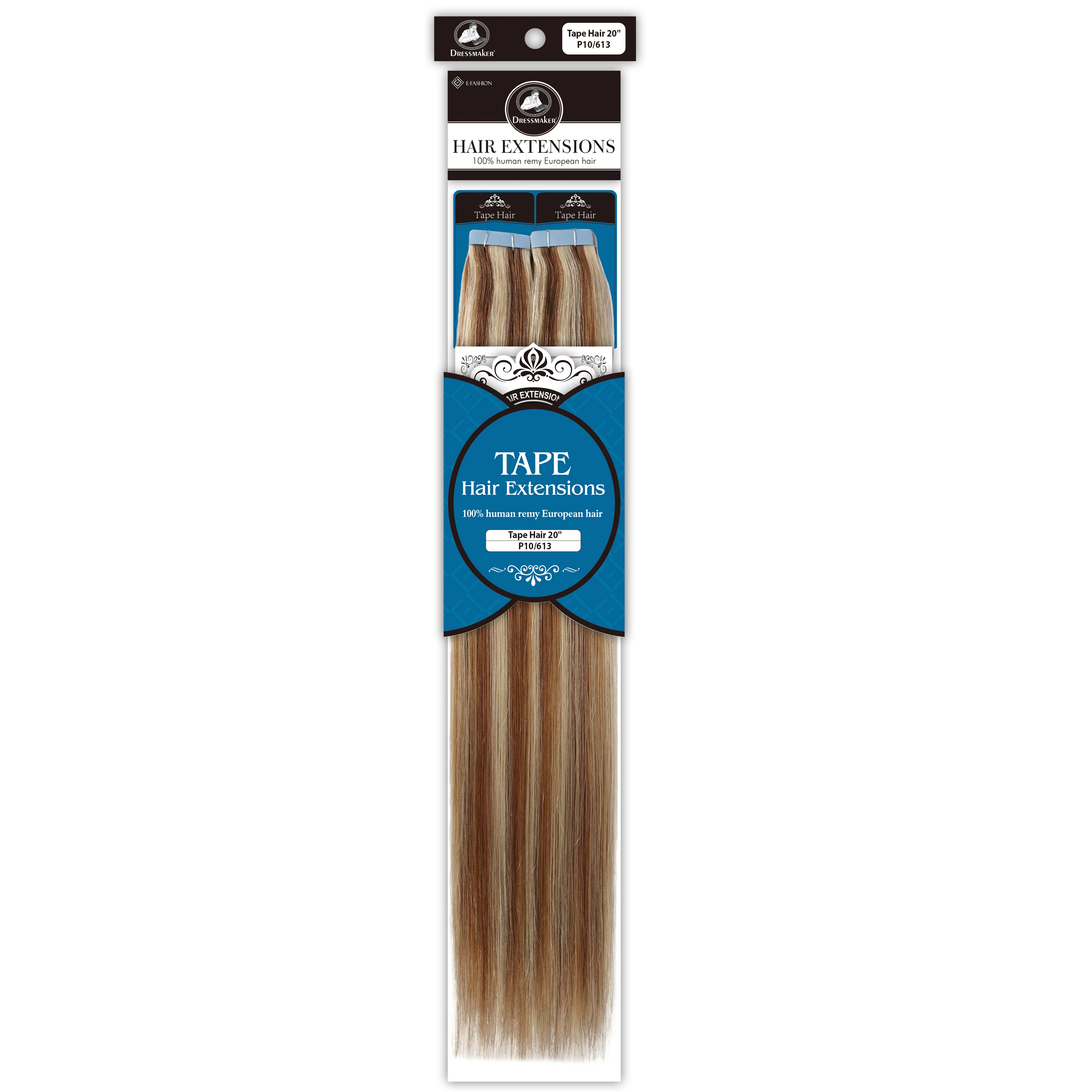 Dressmaker 100% Human Remy European Tape Hair Extensions Straight 20" (40pcs) - Image 80