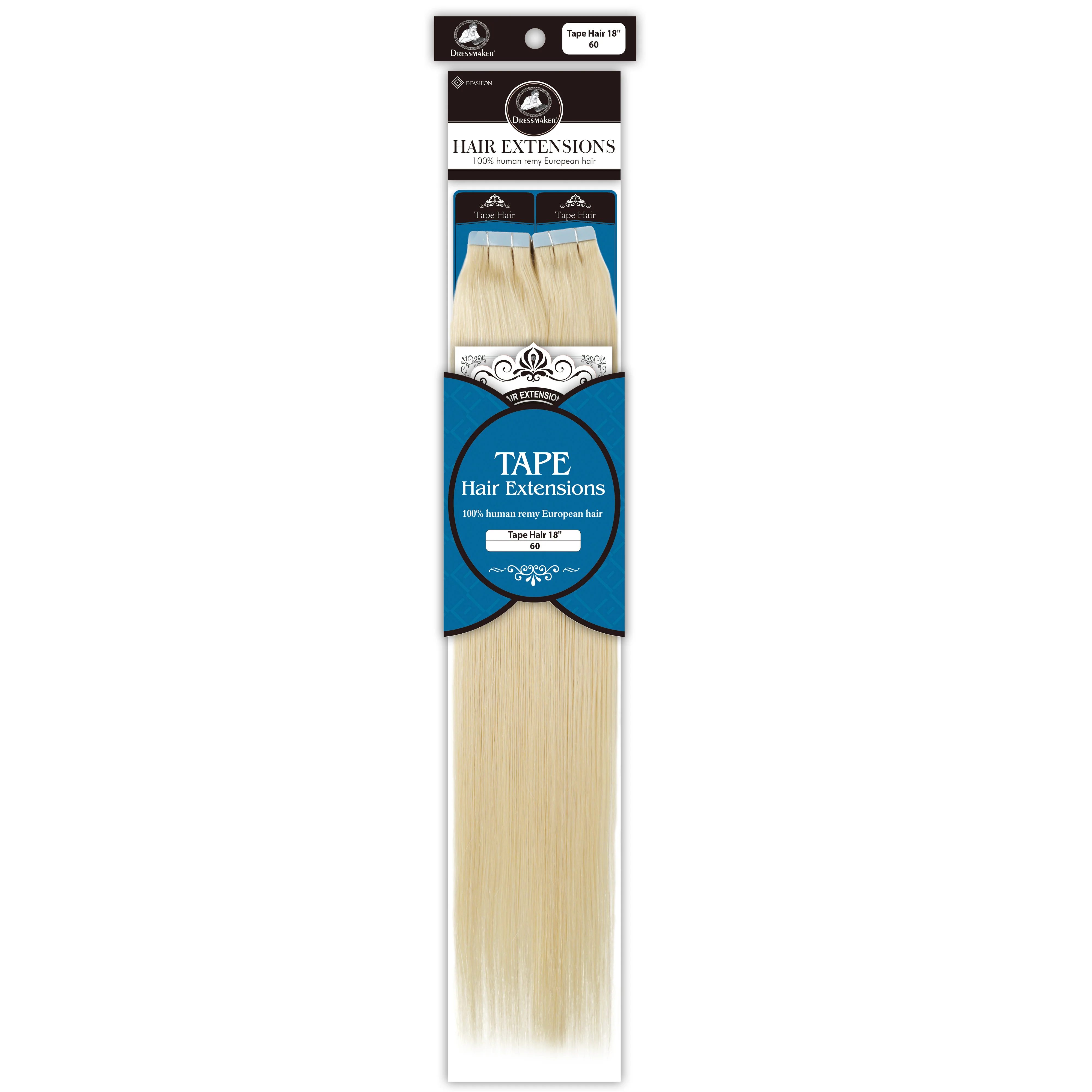 Dressmaker 100% Human Remy European Tape Hair Extensions Straight 18" (40pcs) - Image 21