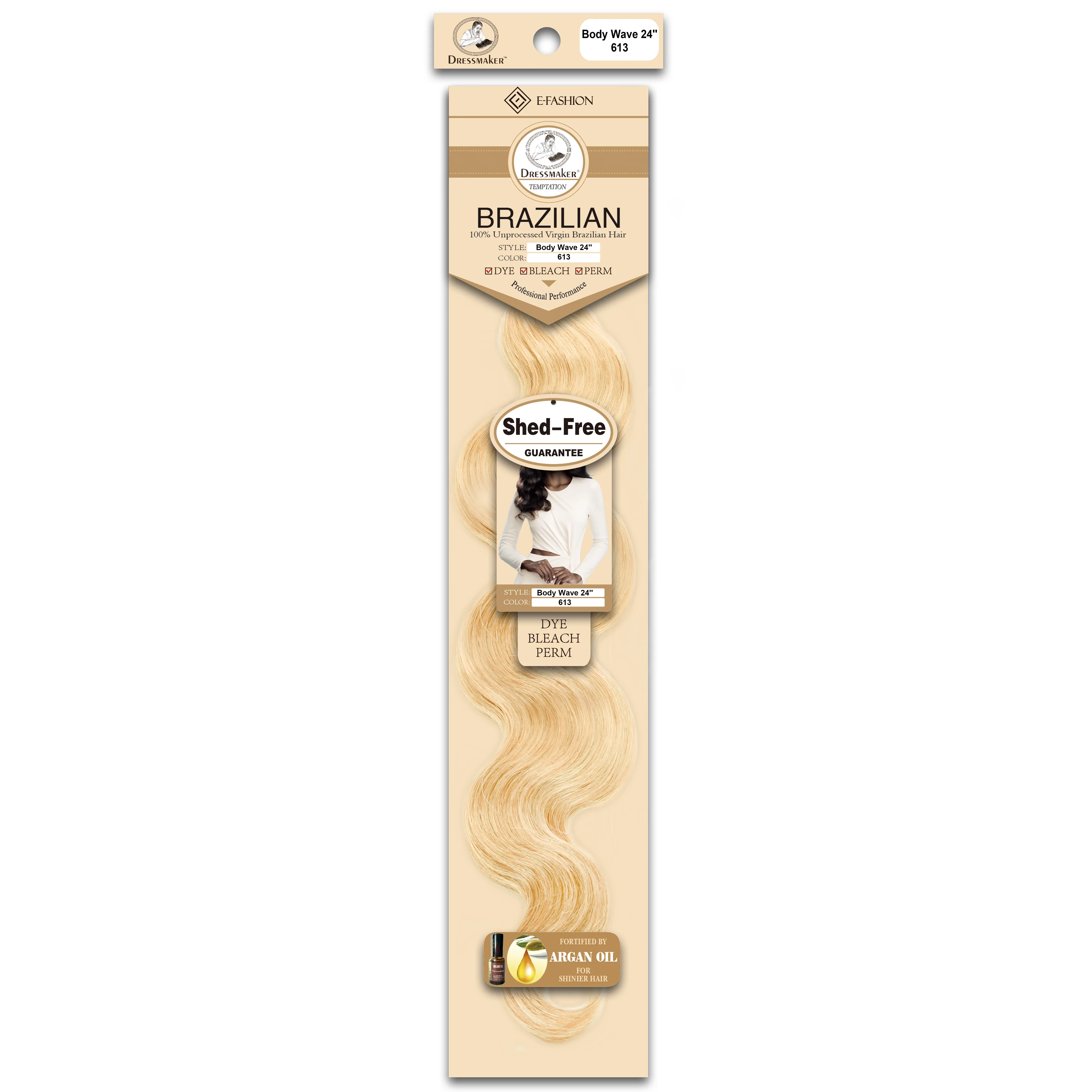 Dressmaker 100% Unprocessed Virgin Brazilian Body Wave Weave Blond Colour - Image 41