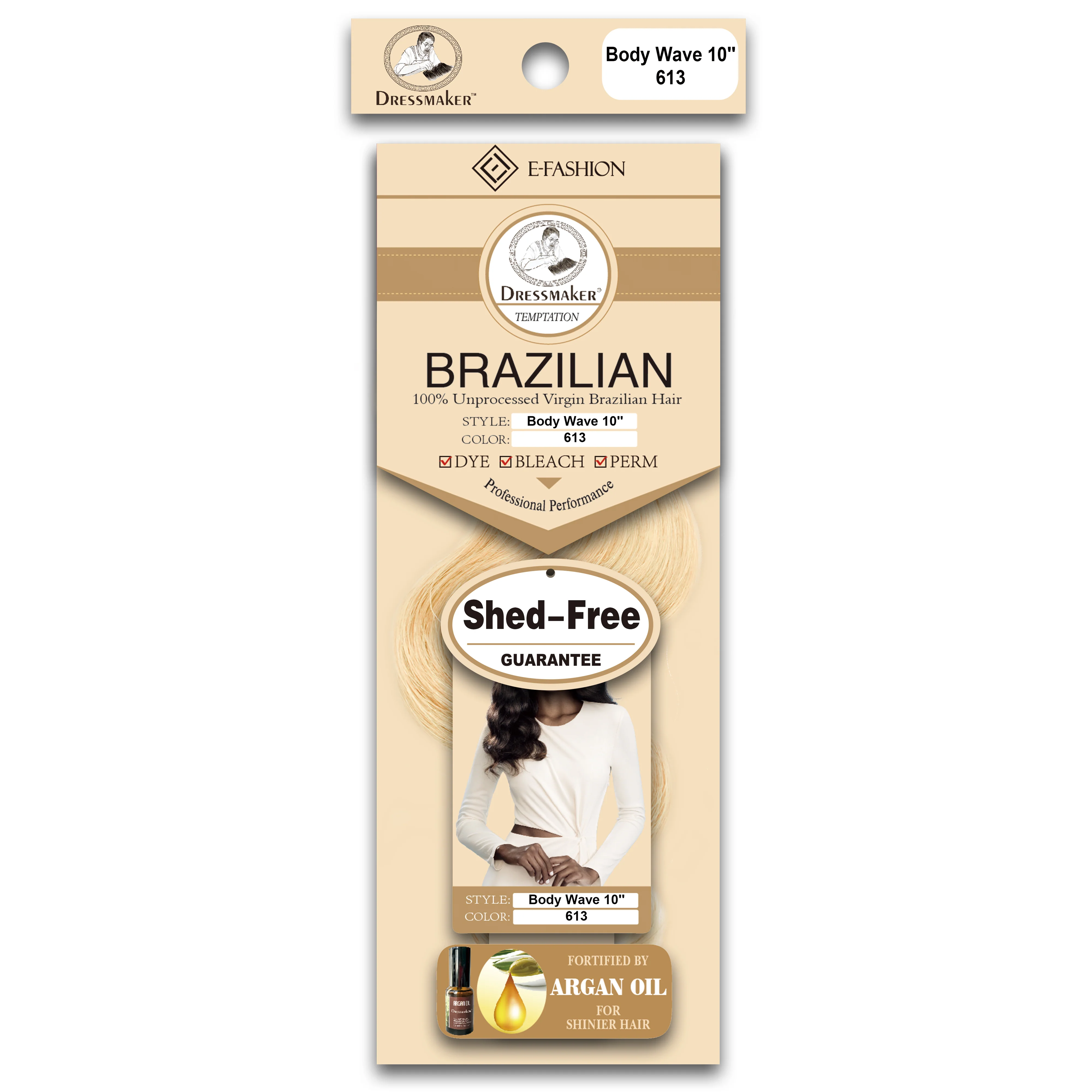 Dressmaker 100% Unprocessed Virgin Brazilian Body Wave Weave Blond Colour - Image 6