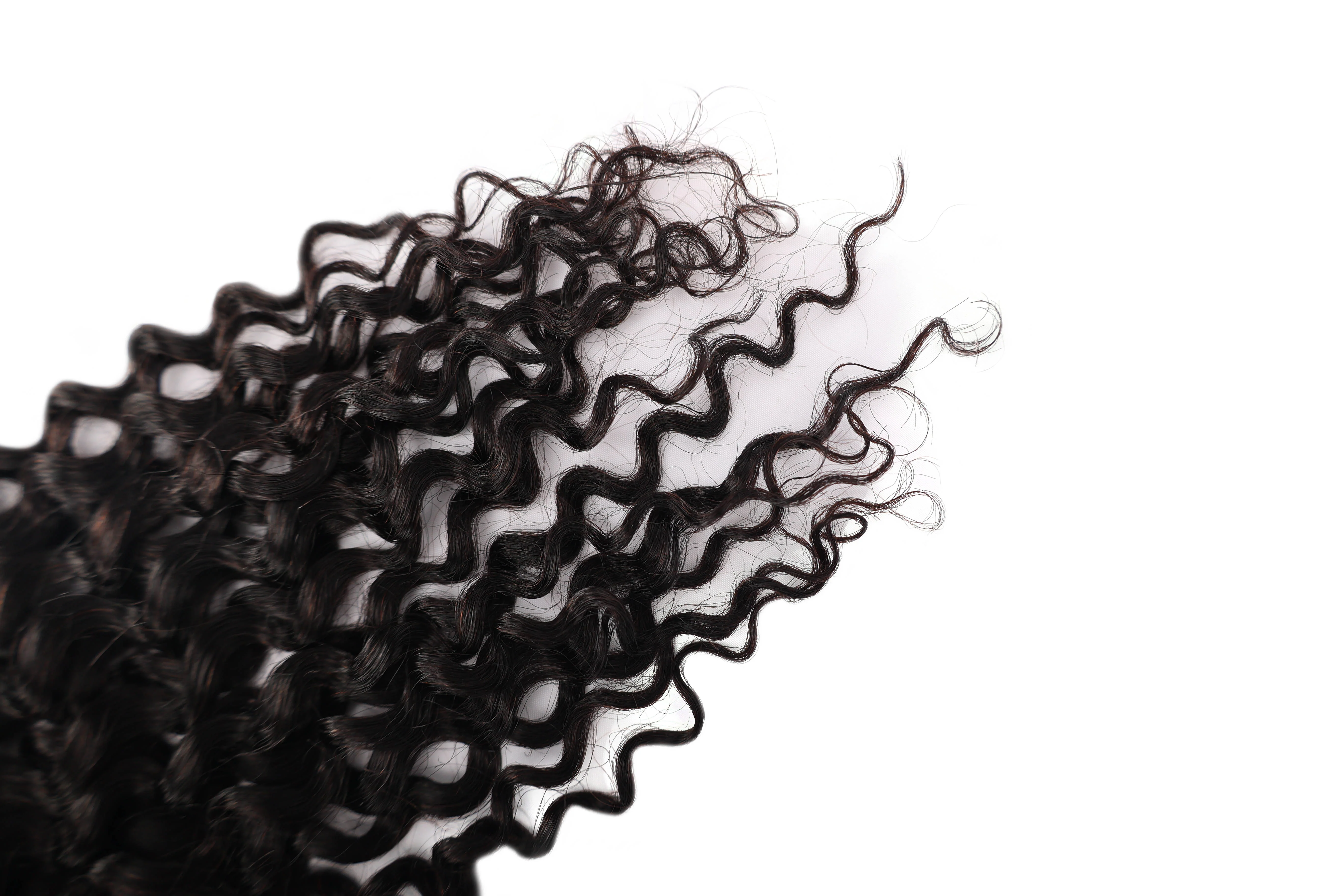 Dressmaker 100% Unprocessed Virgin Brazilian Boho Braids Water Wave Bulk 18" Natural Color - Image 5