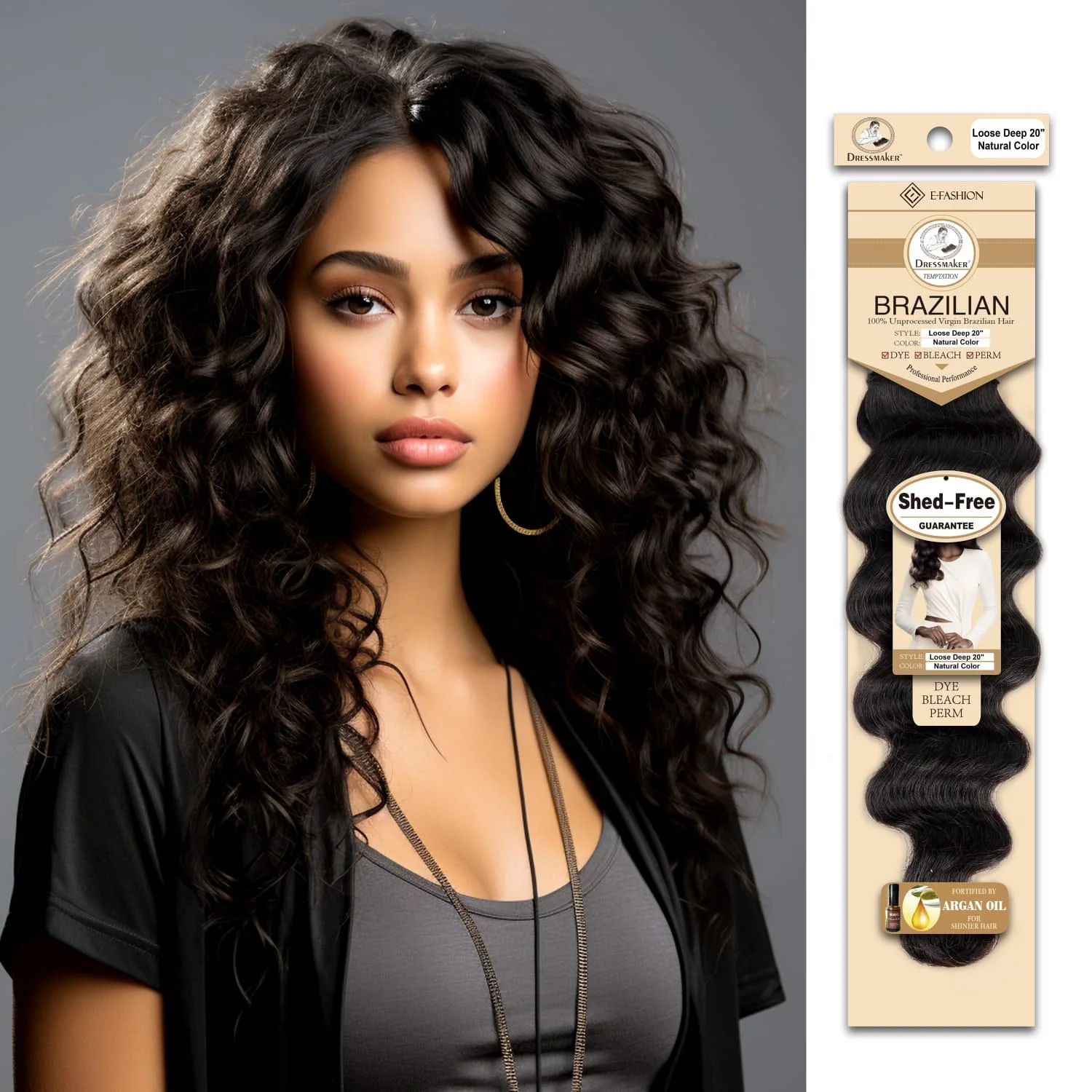 Dressmaker 100% Unprocessed Virgin Brazilian Loose Deep Weave - Image 6