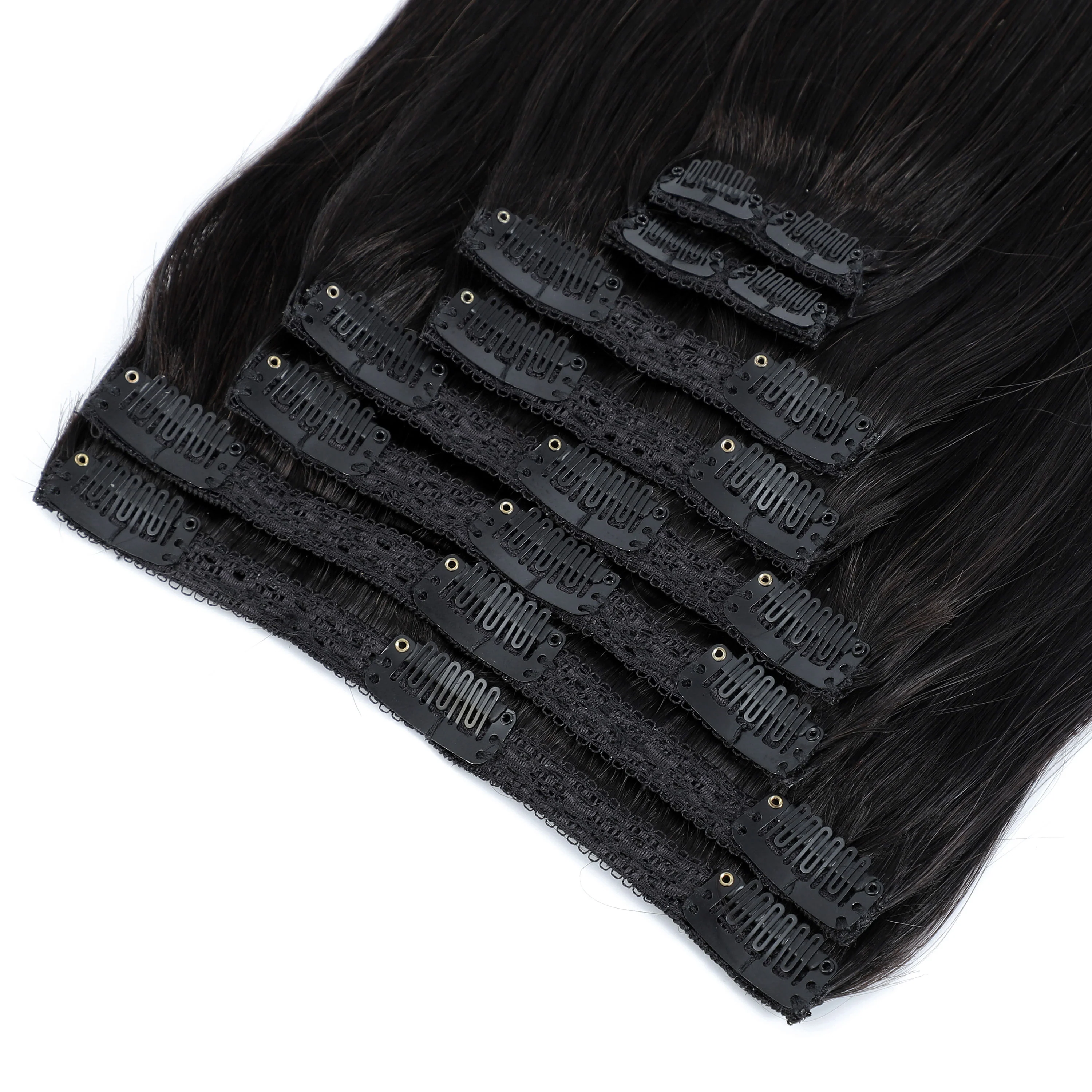 Dressmaker 8-Piece 14" Clip-In Hair Extensions Double Weft Straight - Image 28