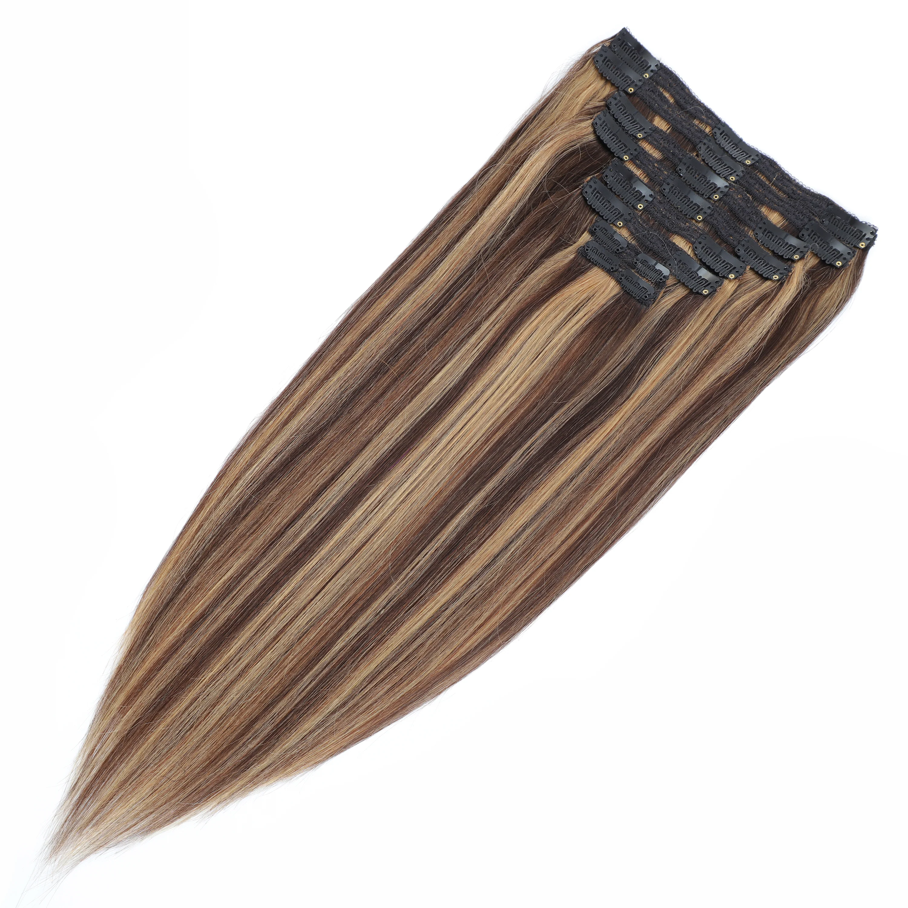 Dressmaker 8-Piece 14" Clip-In Hair Extensions Double Weft Straight - Image 93