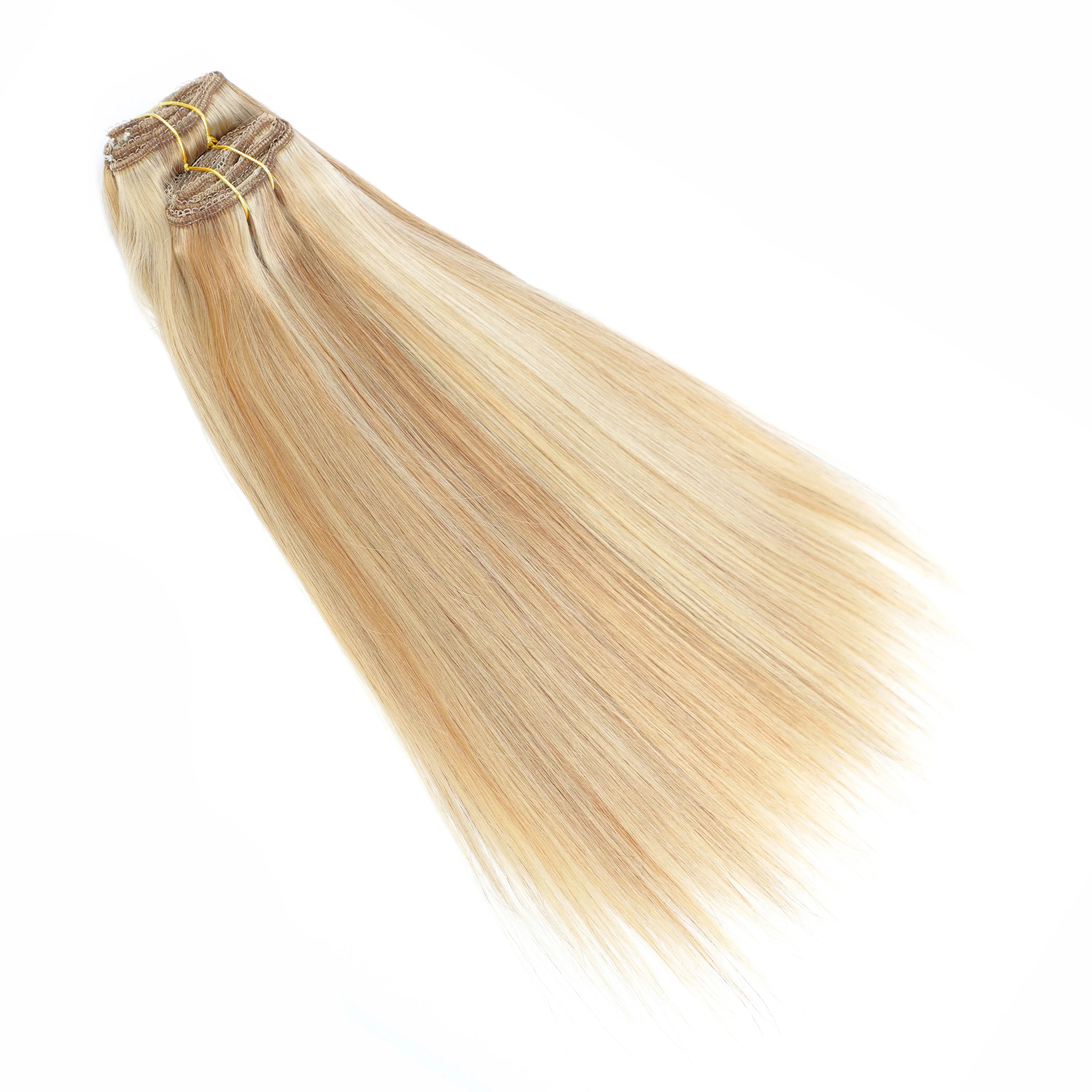 Dressmaker 8-Piece 14" Clip-In Hair Extensions Single Weft Straight - Image 128