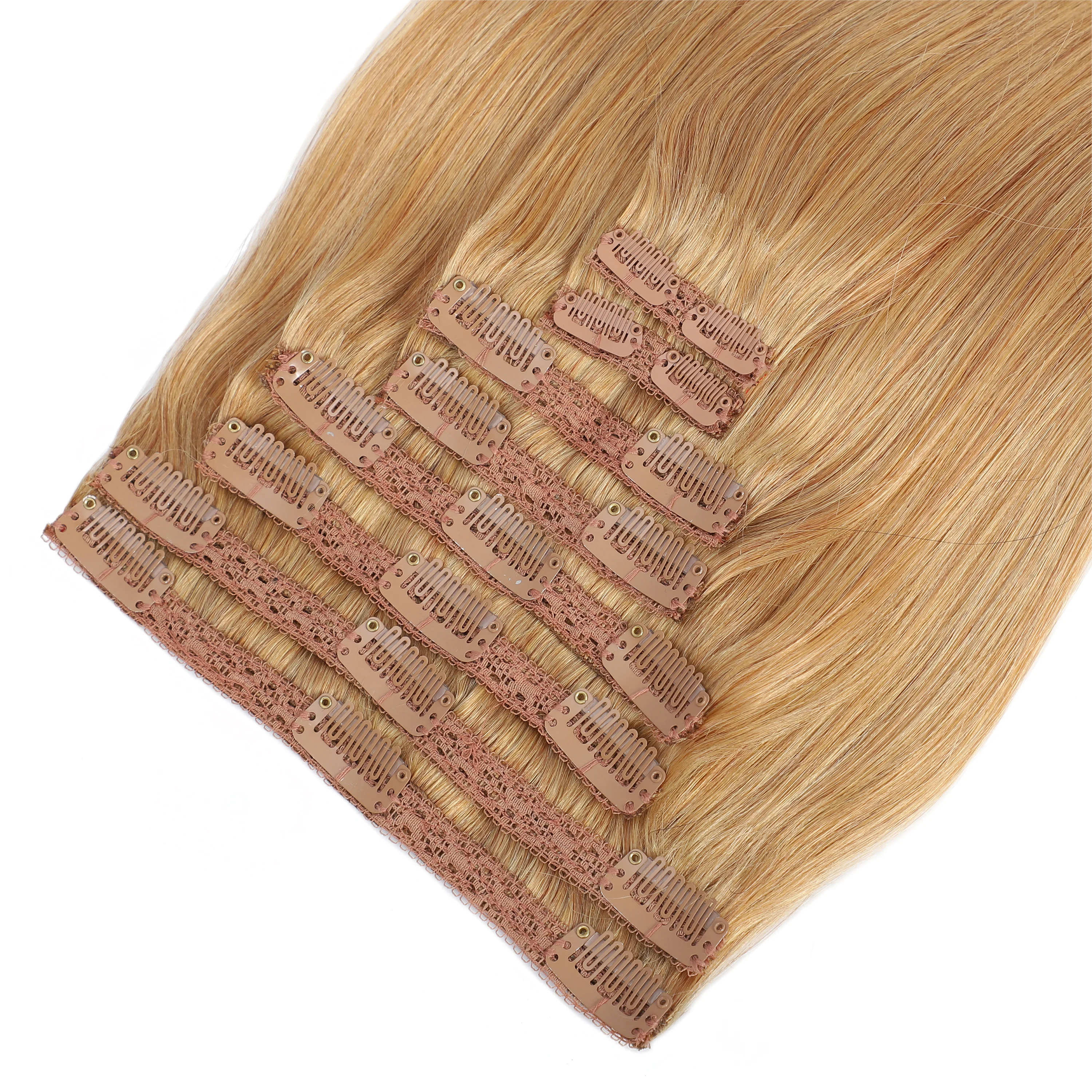 Dressmaker 8-Piece 18" Clip-In Hair Extensions Double Weft Straight - Image 100