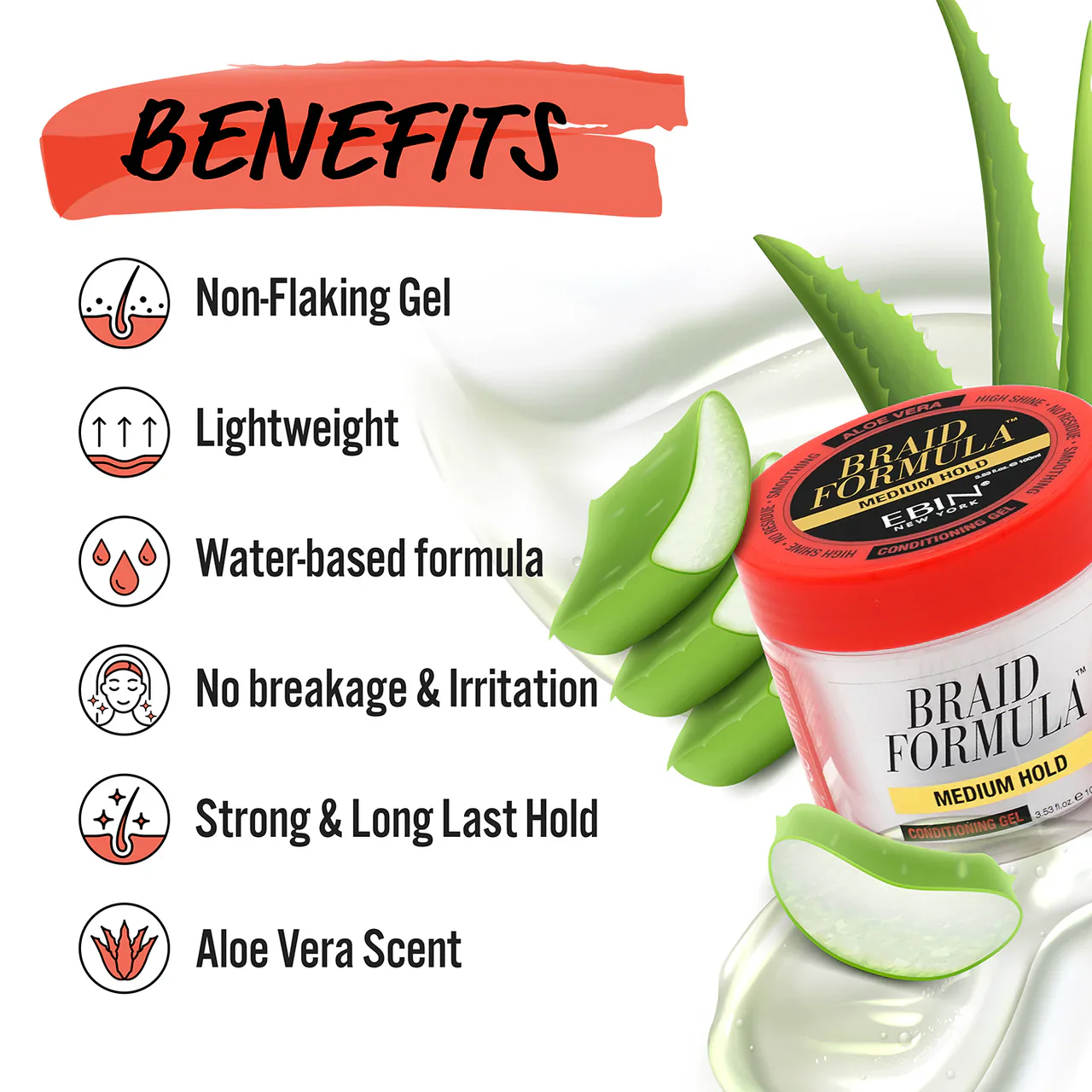 Ebin Lock’N Pomade Braid Formula Conditioning Gel Medium Hold 310ml - Image 7