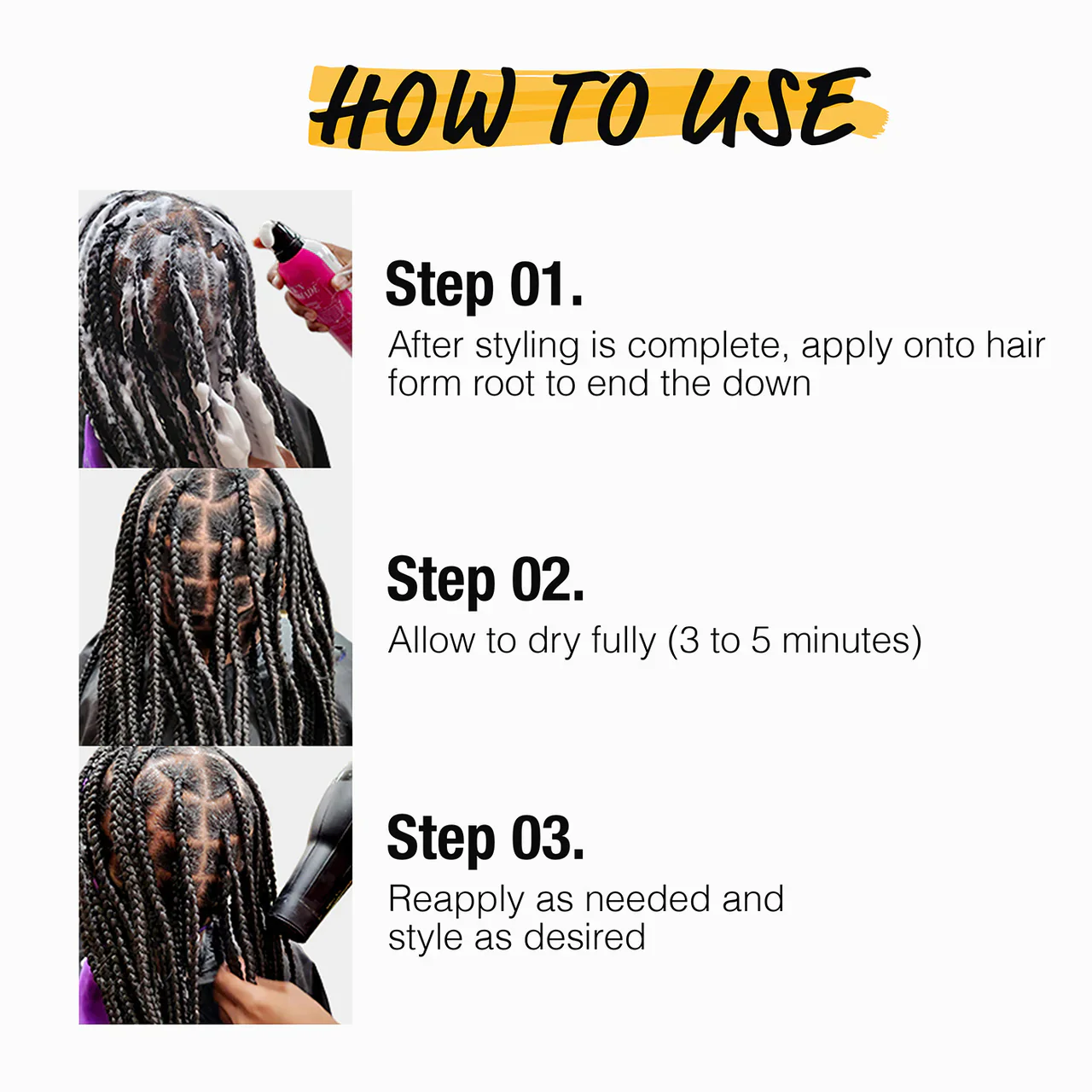 Ebin Braid Formula Menthol Setting Mousse Smoothing & Shine 354ml - Image 3