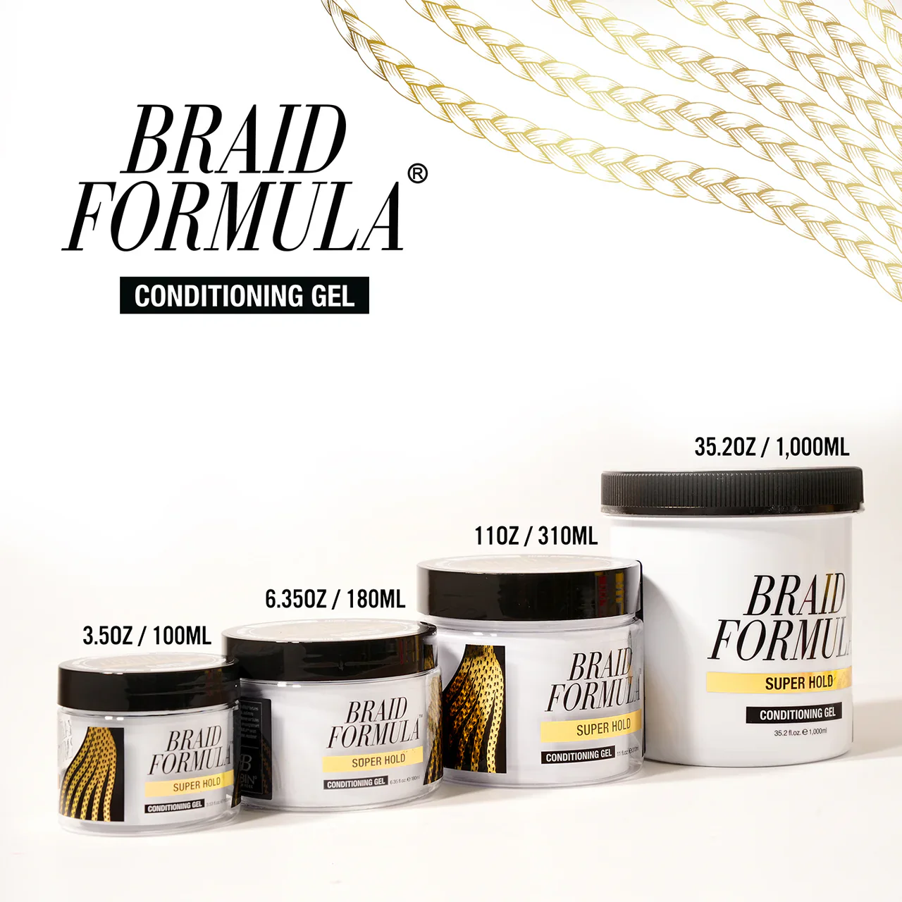 Ebin Lock’N Pomade Braid Formula Conditioning Gel Super Hold 310ml - Image 3