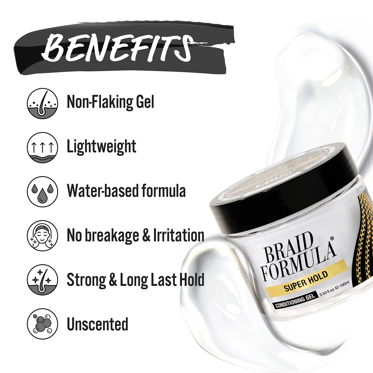 Ebin Lock’N Pomade Braid Formula Conditioning Gel Super Hold 310ml - Image 6