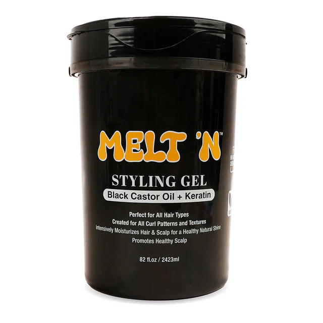 Ebin Melt’N Styling Gel Black Castor Oil + Keratin 480ml - Image 8