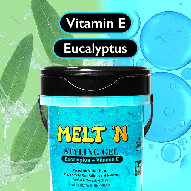 Ebin Melt’N Styling Gel Eucalyptus Oil + Vitamin E 480ml - Image 3