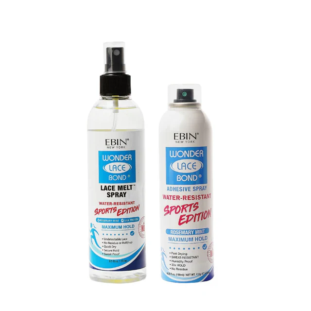 Ebin New York Seamless Install Lace Adhesive Spray 180ml & Lace Melt Spray 250ml