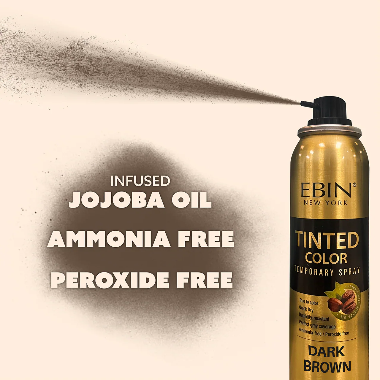 Ebin New York Tinted Color Temporary Spray Natural Black 100ml/3.38oz - Image 6