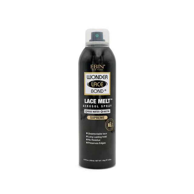 Ebin New York Wonder Lace Bond Lace Melt Aerosol Spray Rosewater 180ml