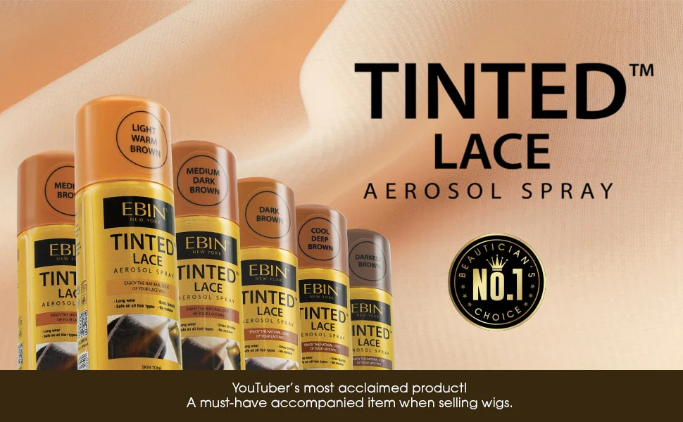 Ebin Tinted Lace Aerosol Spray Light Beige 80ml/2.7oz - Image 6