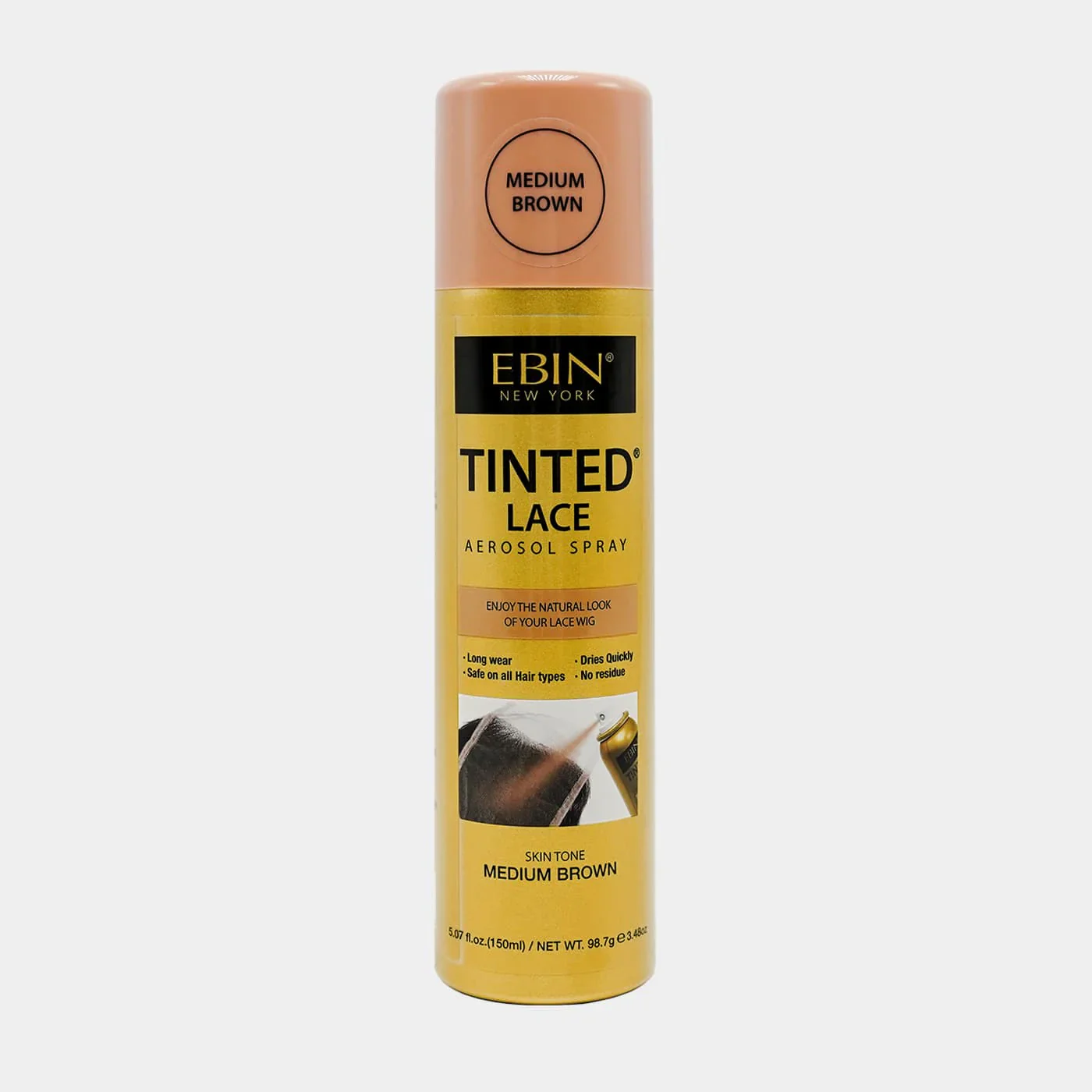 Ebin Tinted Lace Aerosol Spray Medium Brown - Image 6