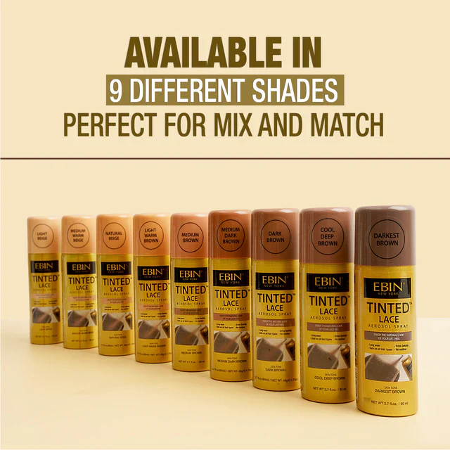 Ebin Tinted Lace Aerosol Spray Medium Dark Brown - Image 4
