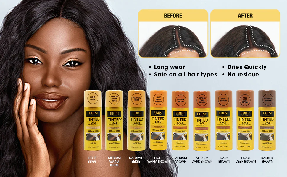 Ebin Tinted Lace Aerosol Spray Natural Beige - Image 6