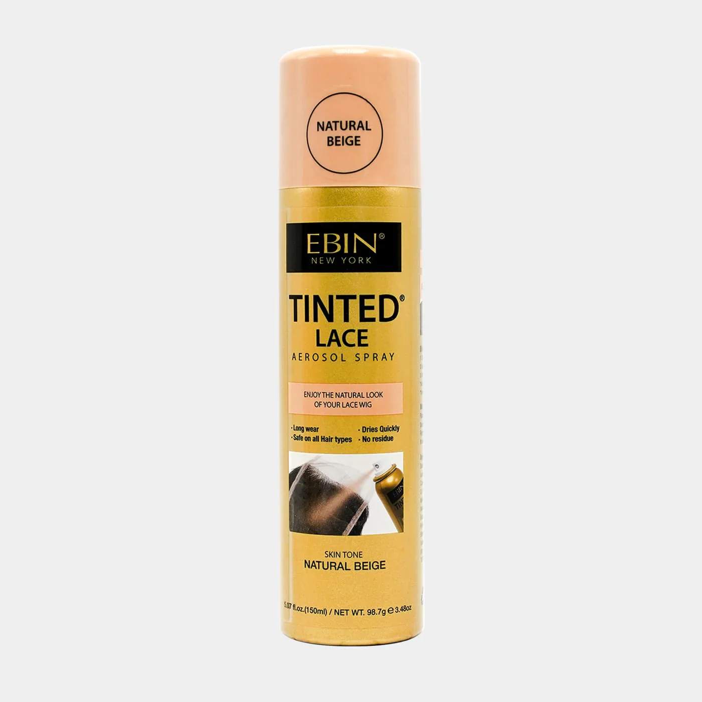 Ebin Tinted Lace Aerosol Spray Natural Beige - Image 7