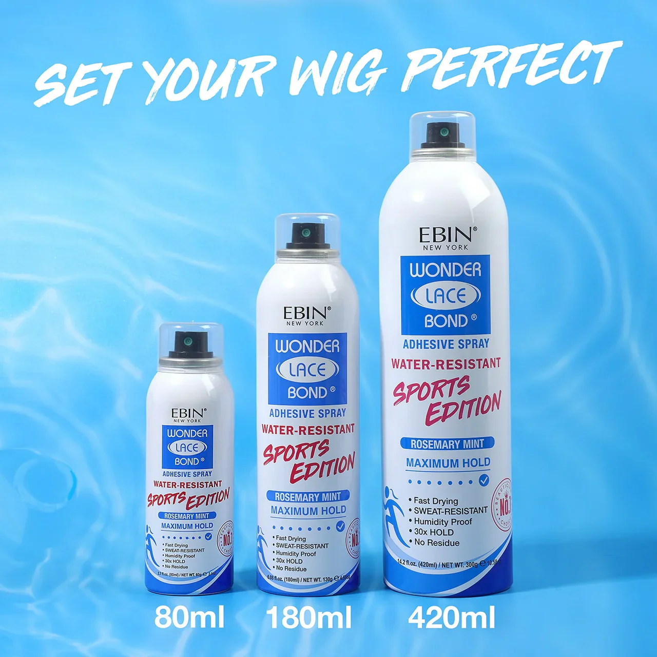 Ebin Wonder Lace Bond Adhesive Spray Sports Edition 420ml - Image 5