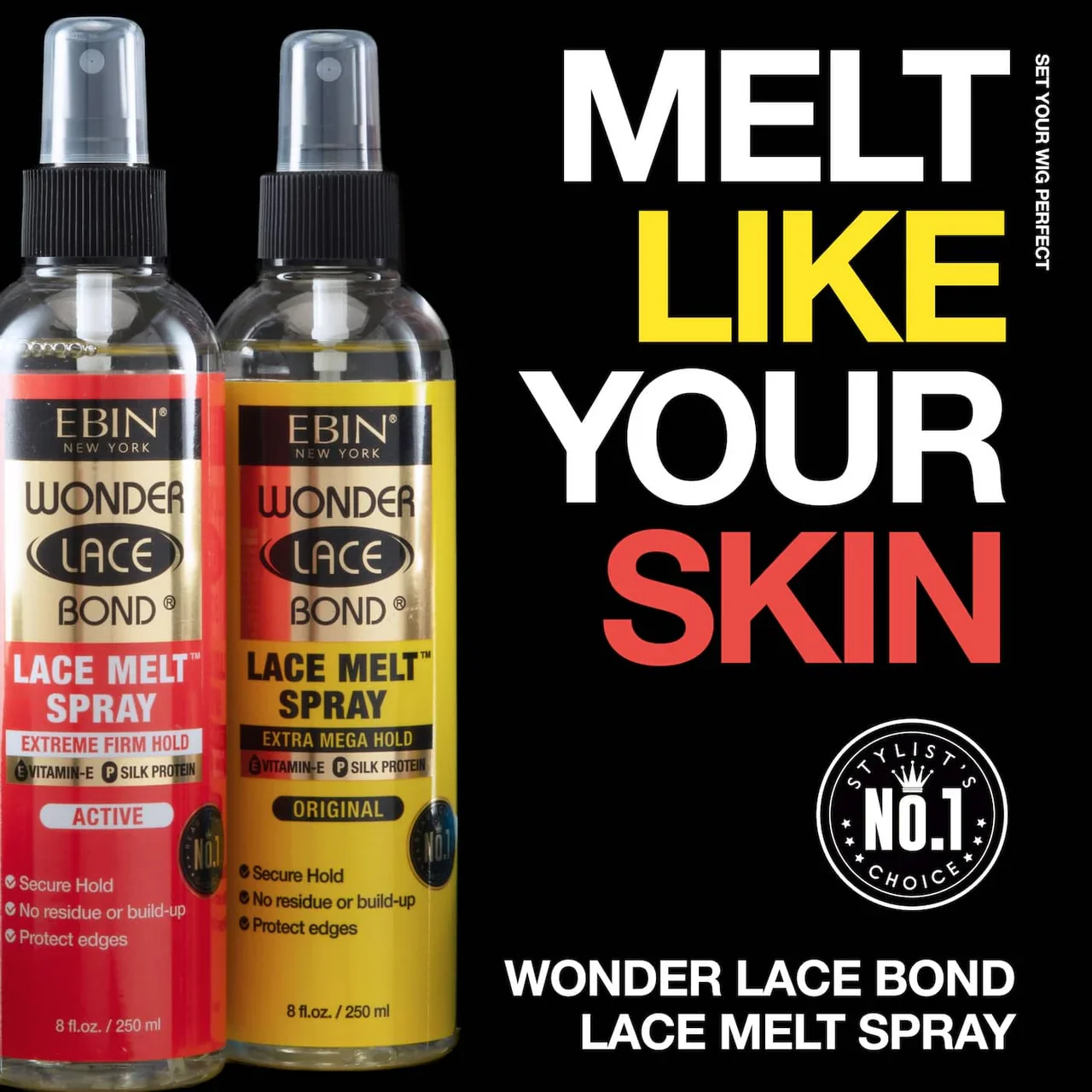 Ebin Wonder Lace Bond Lace Melting Spray Extra Mega Hold Original 250ml - Image 4