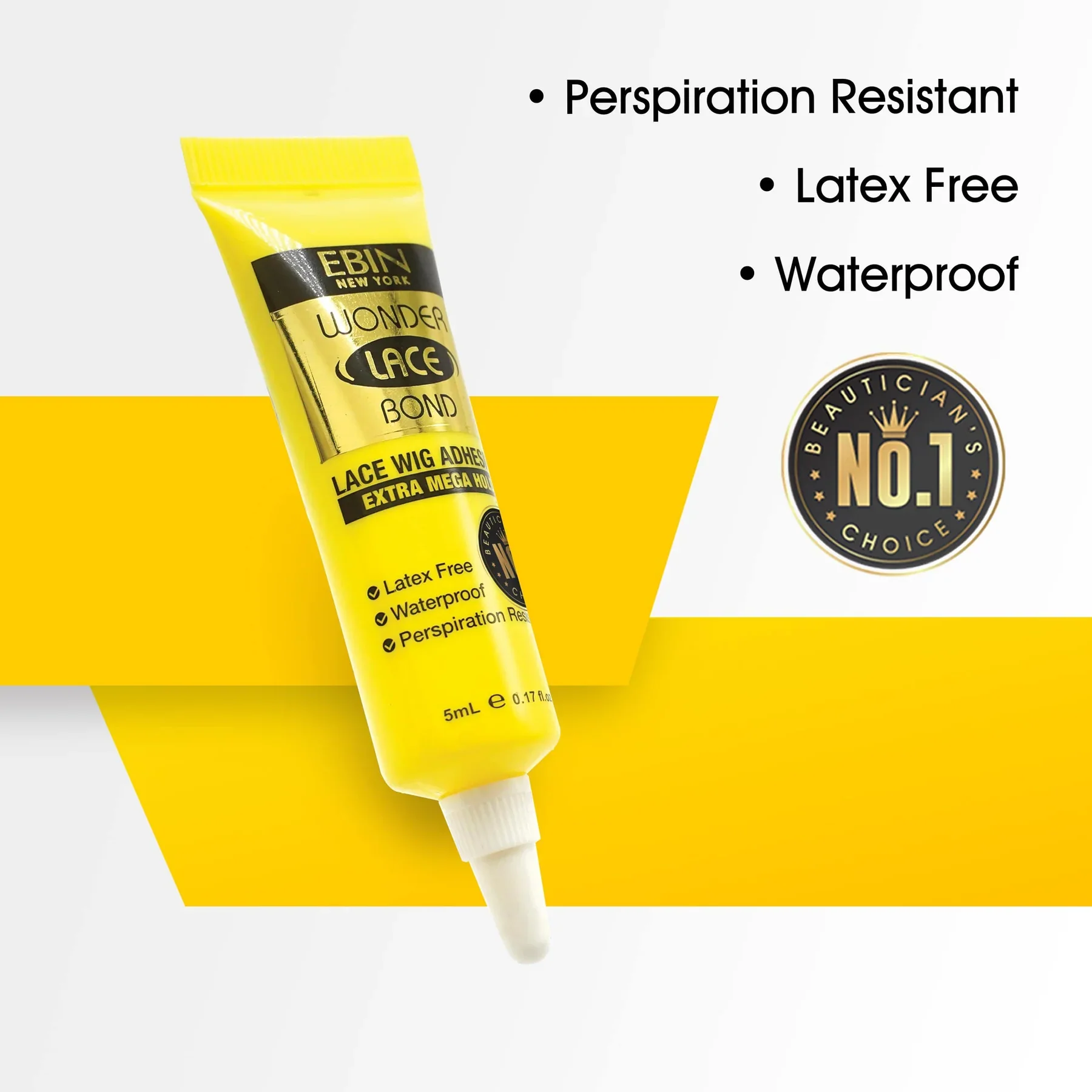 Ebin Wonder Lace Bond Tube Original [Yellow] 7ml - Image 3