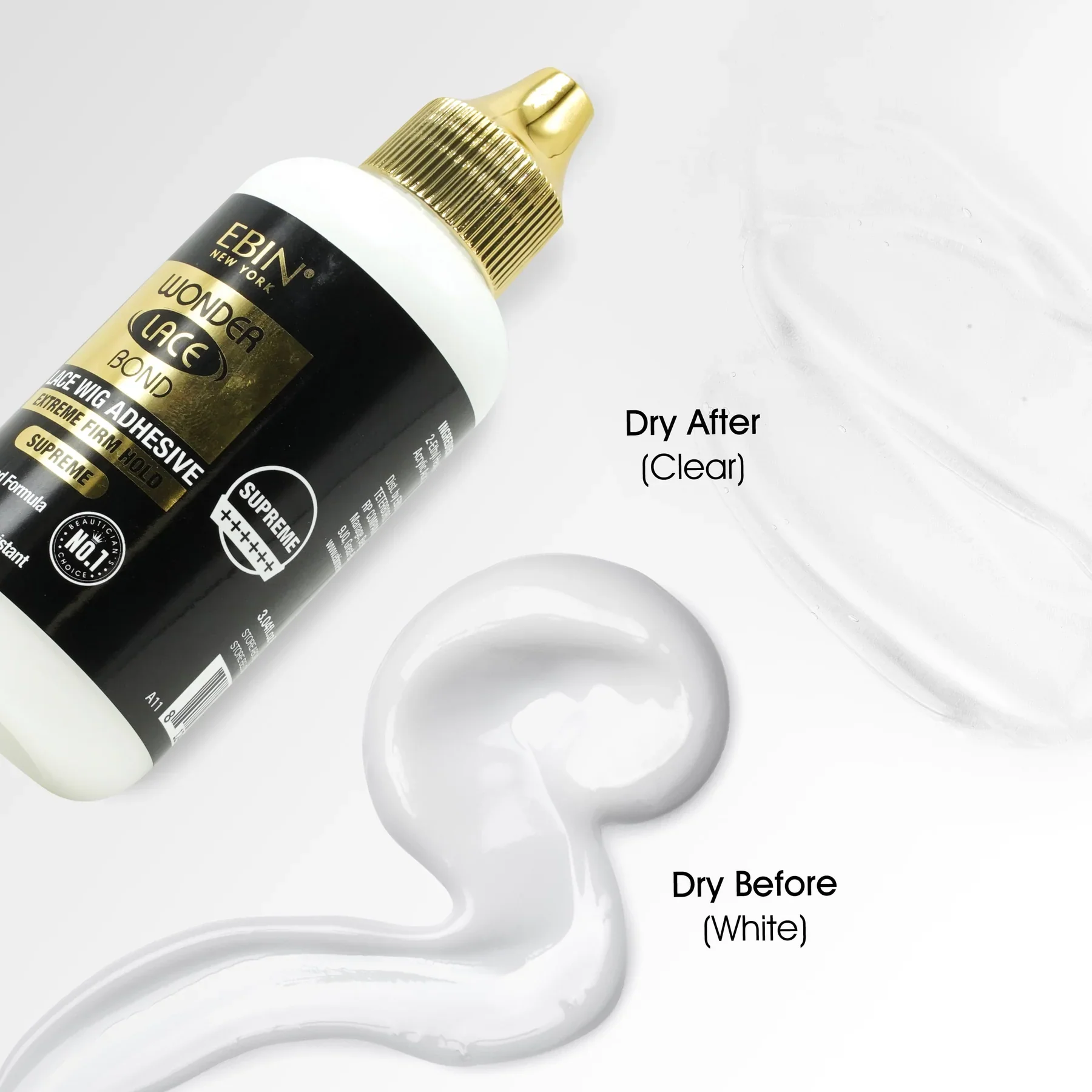 Ebin Wonder Lace Bond Waterproof Adhesive Supreme [Black] 34ml - Image 3