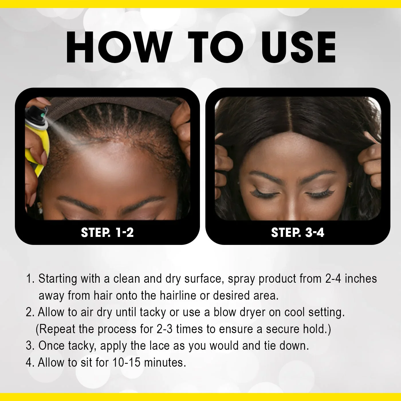 Ebin Wonder Lace Bond Wig Adhesive Spray Extra Mega Hold 80ml - Image 4