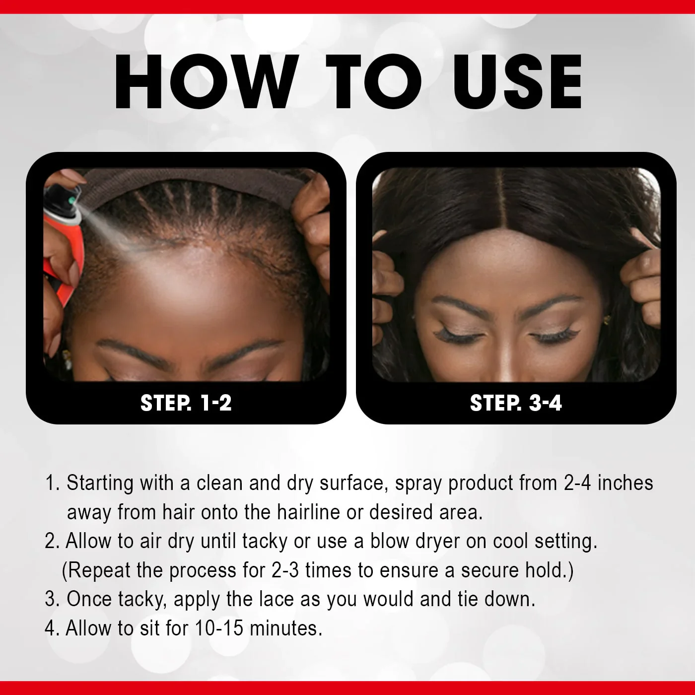 Ebin Wonder Lace Bond Wig Adhesive Spray Extreme Firm Hold 80ml - Image 6