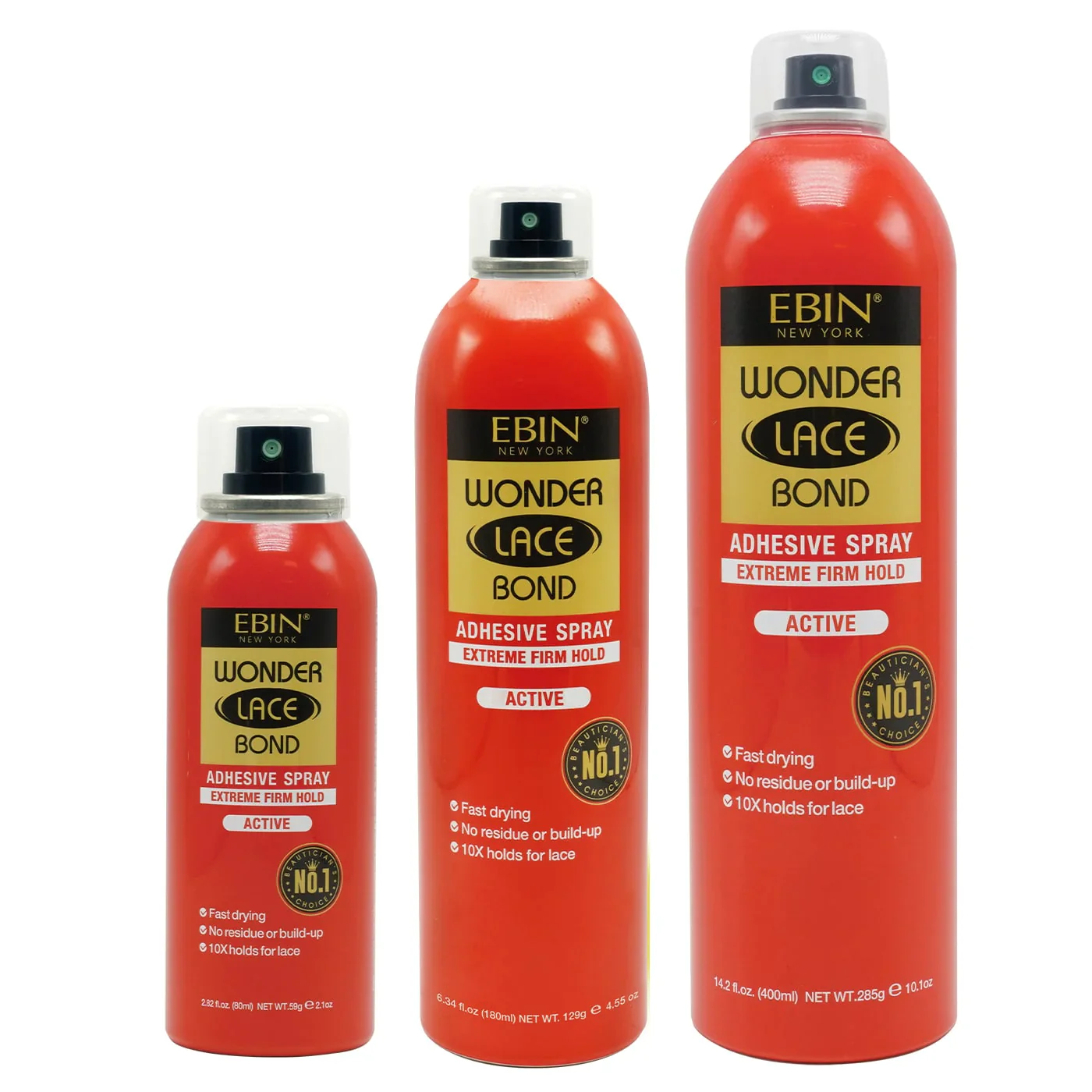 Ebin Wonder Lace Bond Wig Adhesive Spray Extreme Firm Hold 180ml - Image 4