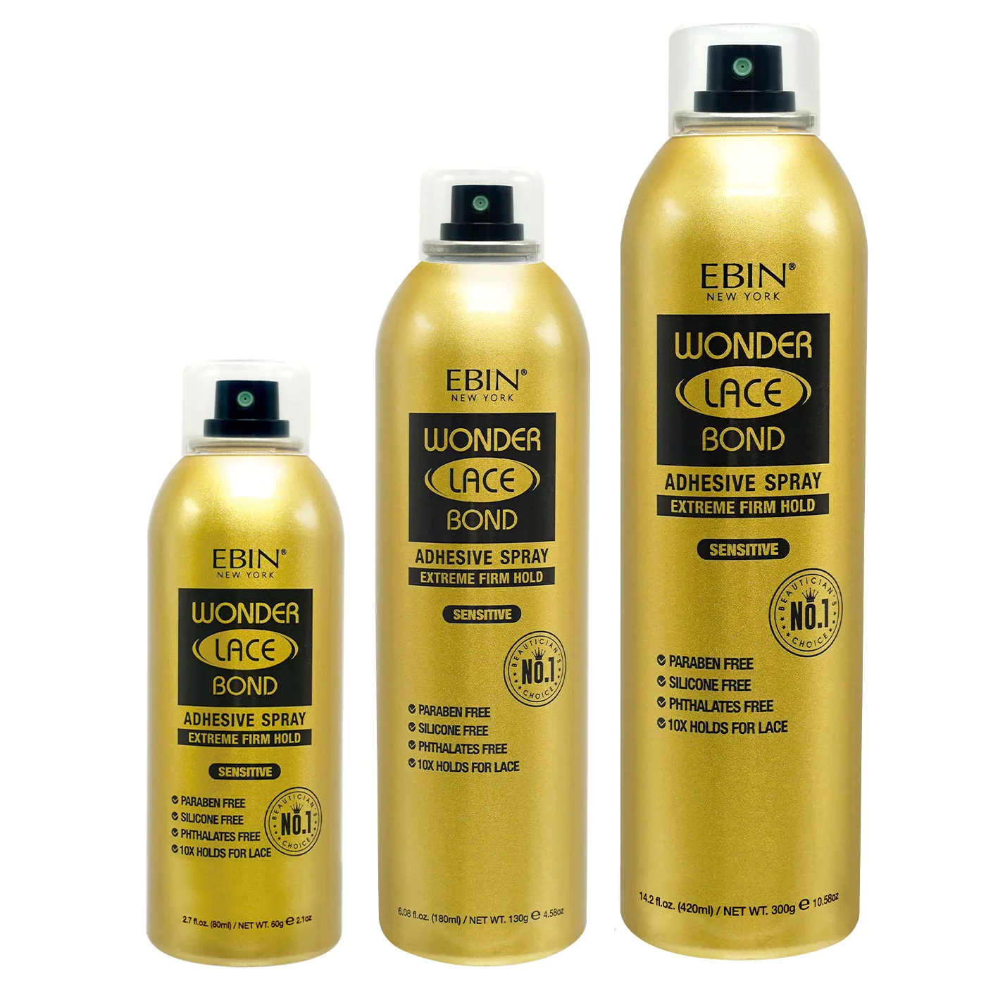 Ebin Wonder Lace Bond Wig Adhesive Spray Sensitive 180ml - Image 3