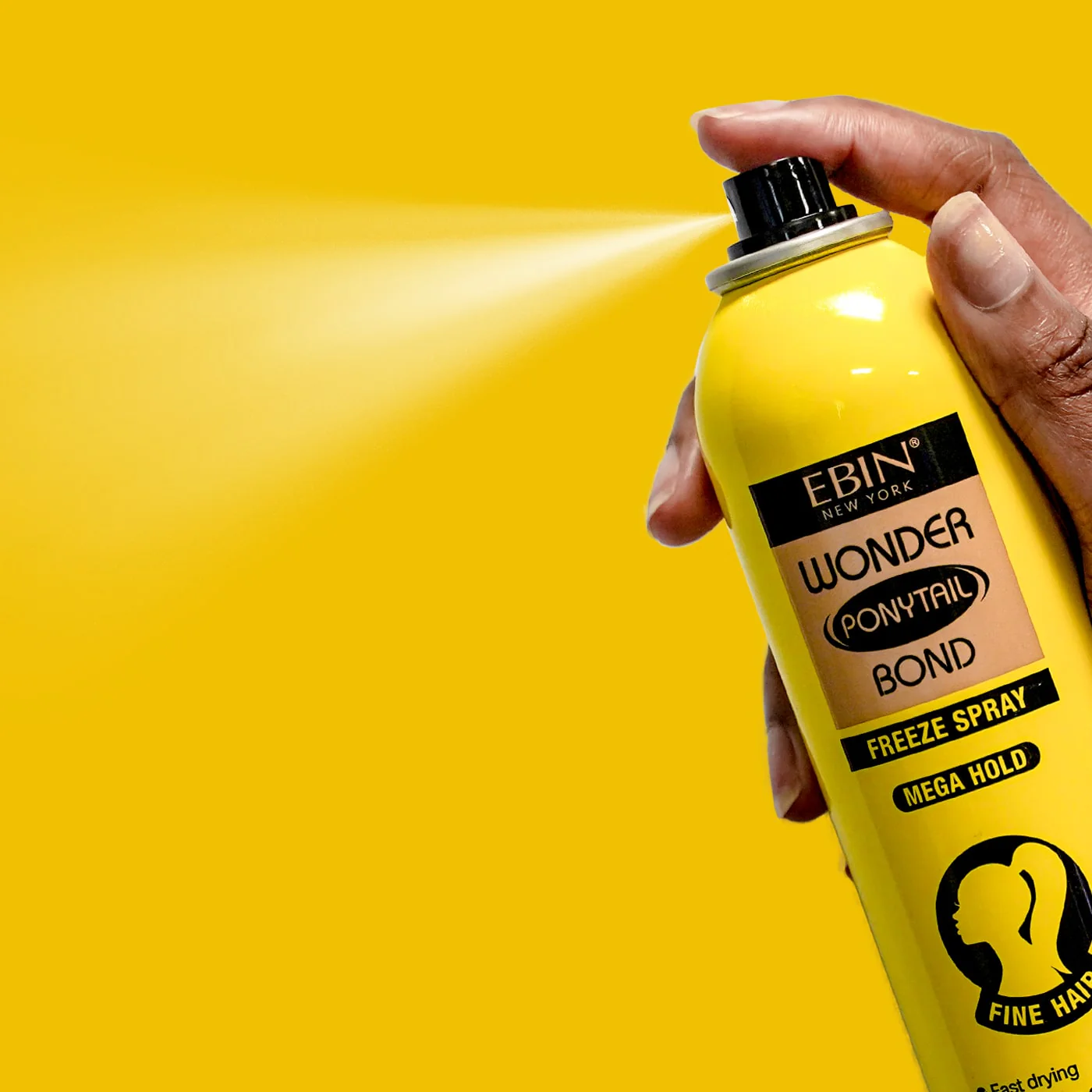 Ebin Wonder Ponytail Bond Freeze Spray Extra Mega Hold 245ml - Image 2