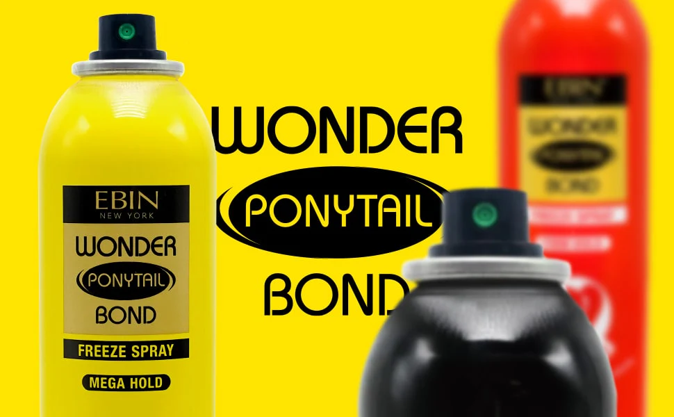 Ebin Wonder Ponytail Bond Freeze Spray Extra Mega Hold 245ml - Image 3