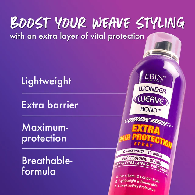 Ebin New York Wonder Weave Bond Hair Protection Spray 180ml - Image 6