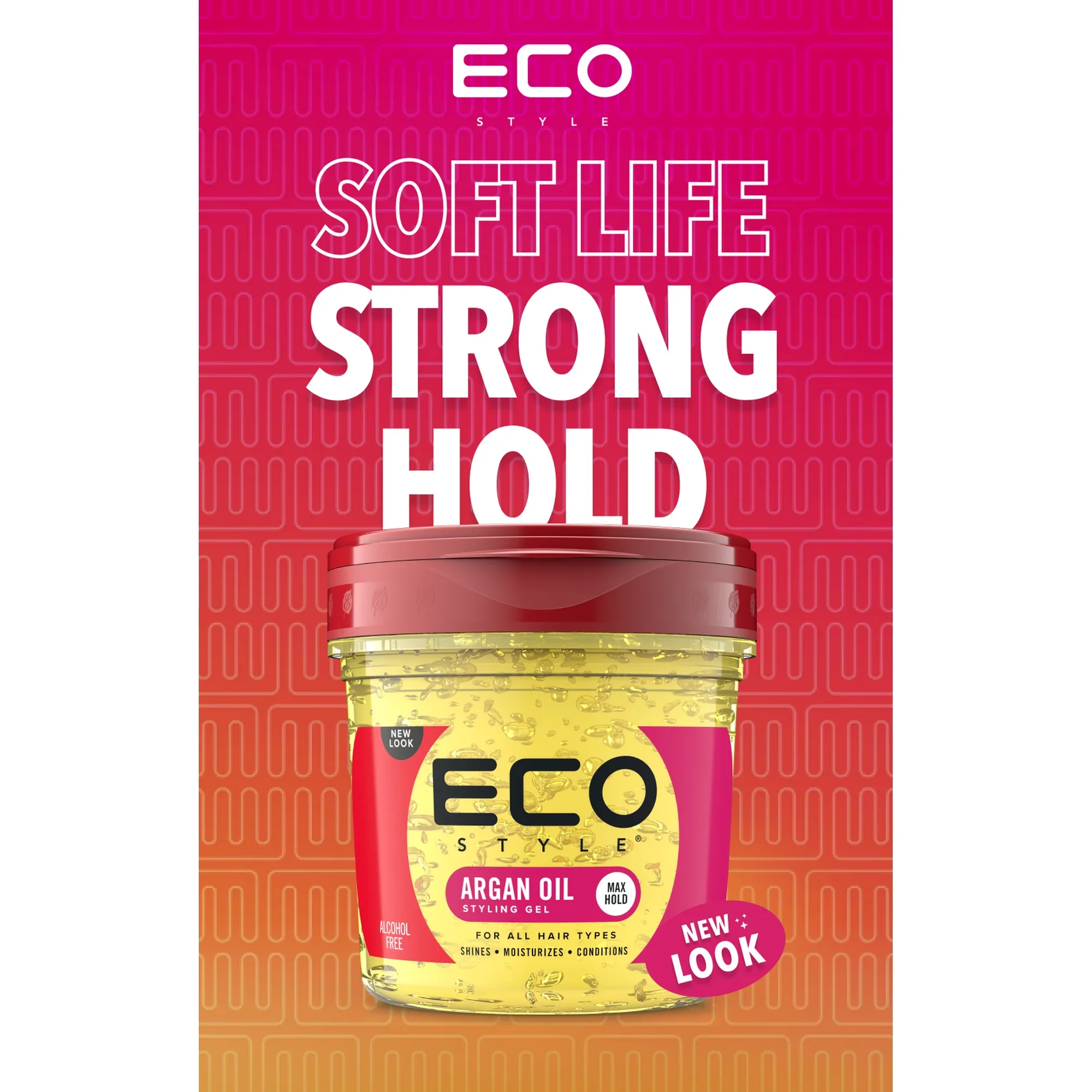 Eco Styler Argan Oil Hair Styling Gel 473ml/16oz - Image 3