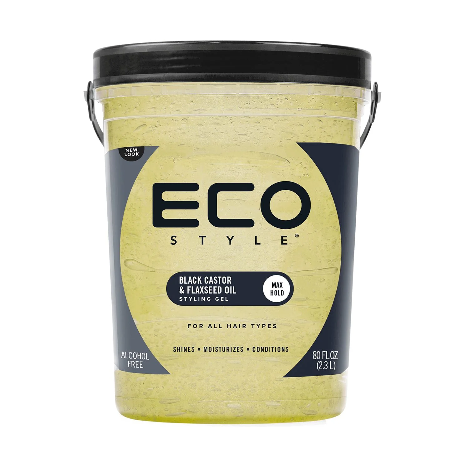 Eco Styler Black Castor & Flaxseed Oil Hair Styling Gel 2.3Liter/80oz