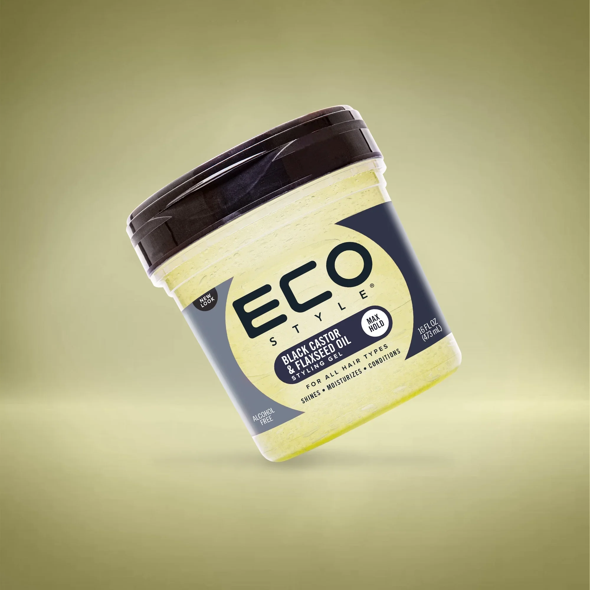 Eco Styler Black Castor & Flaxseed Oil Hair Styling Gel 473ml/16oz - Image 4
