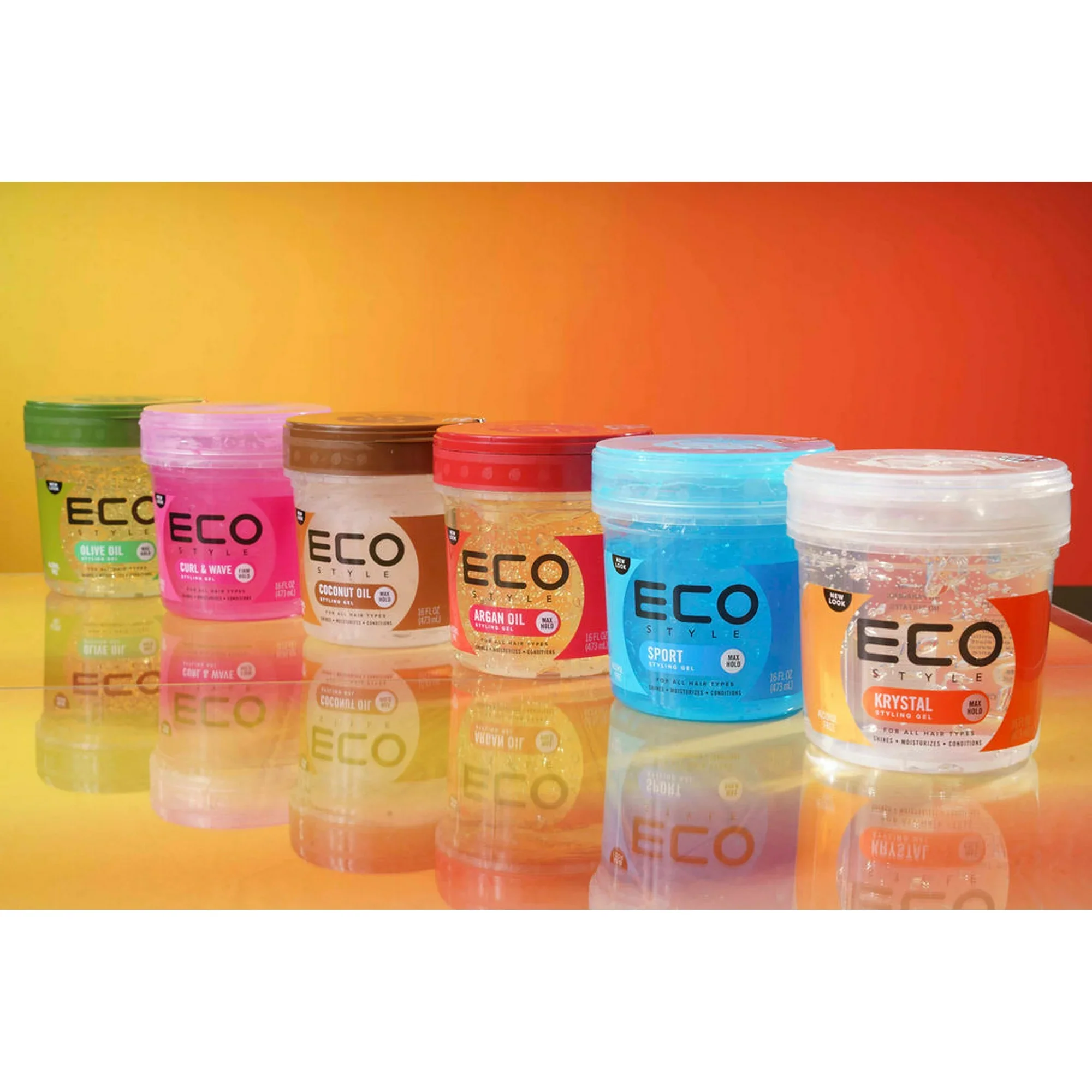 Eco Styler Black Castor & Flaxseed Oil Hair Styling Gel 473ml/16oz - Image 6