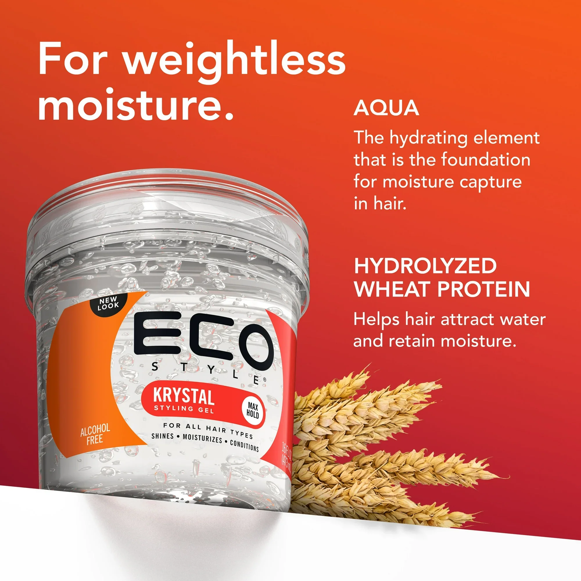 Eco Styler Krystal Clear Hair Styling Gel 473ml/16oz - Image 3