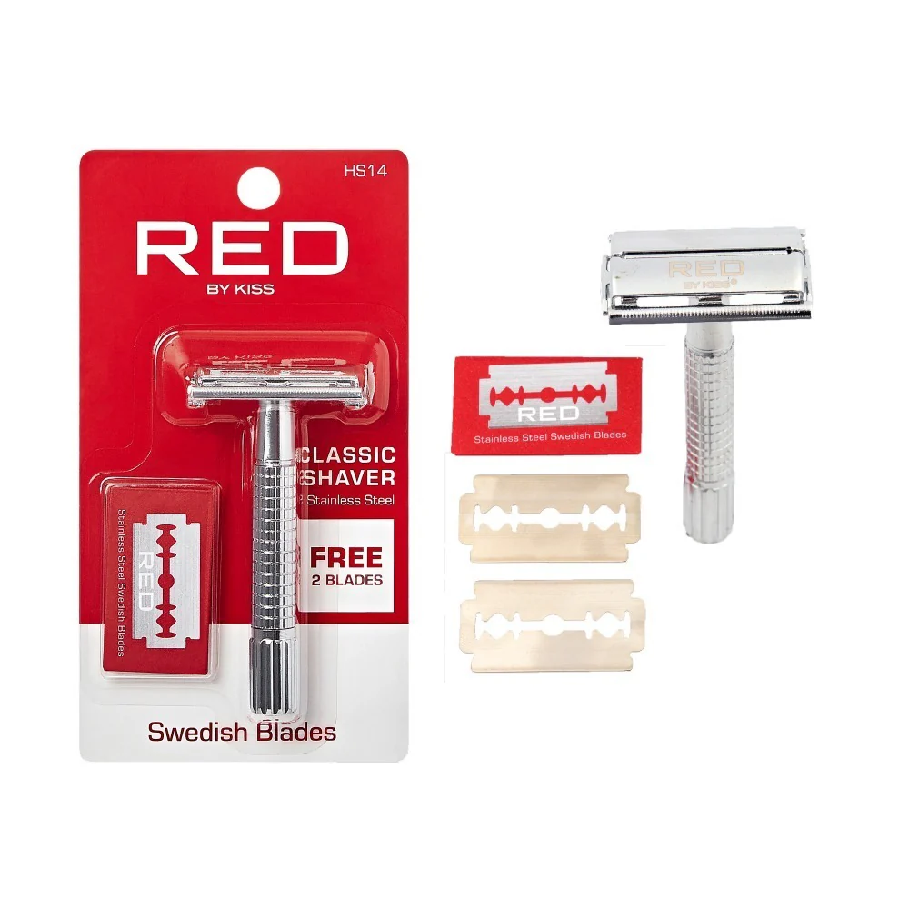 Red By Kiss Classic Shaver with 2pcs Blades
