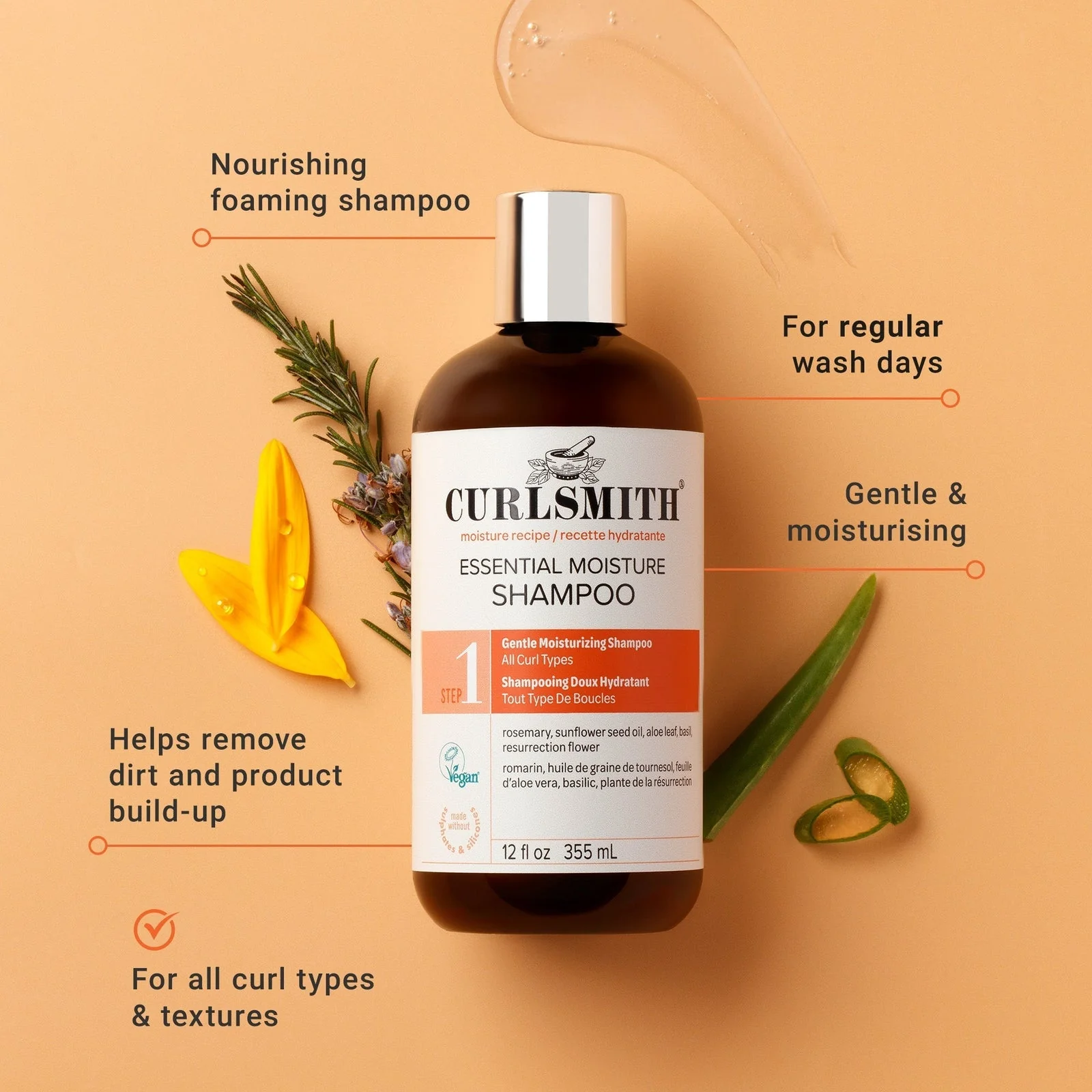 CURLSMITH ESSENTIAL MOISTURE SHAMPOO - Image 3