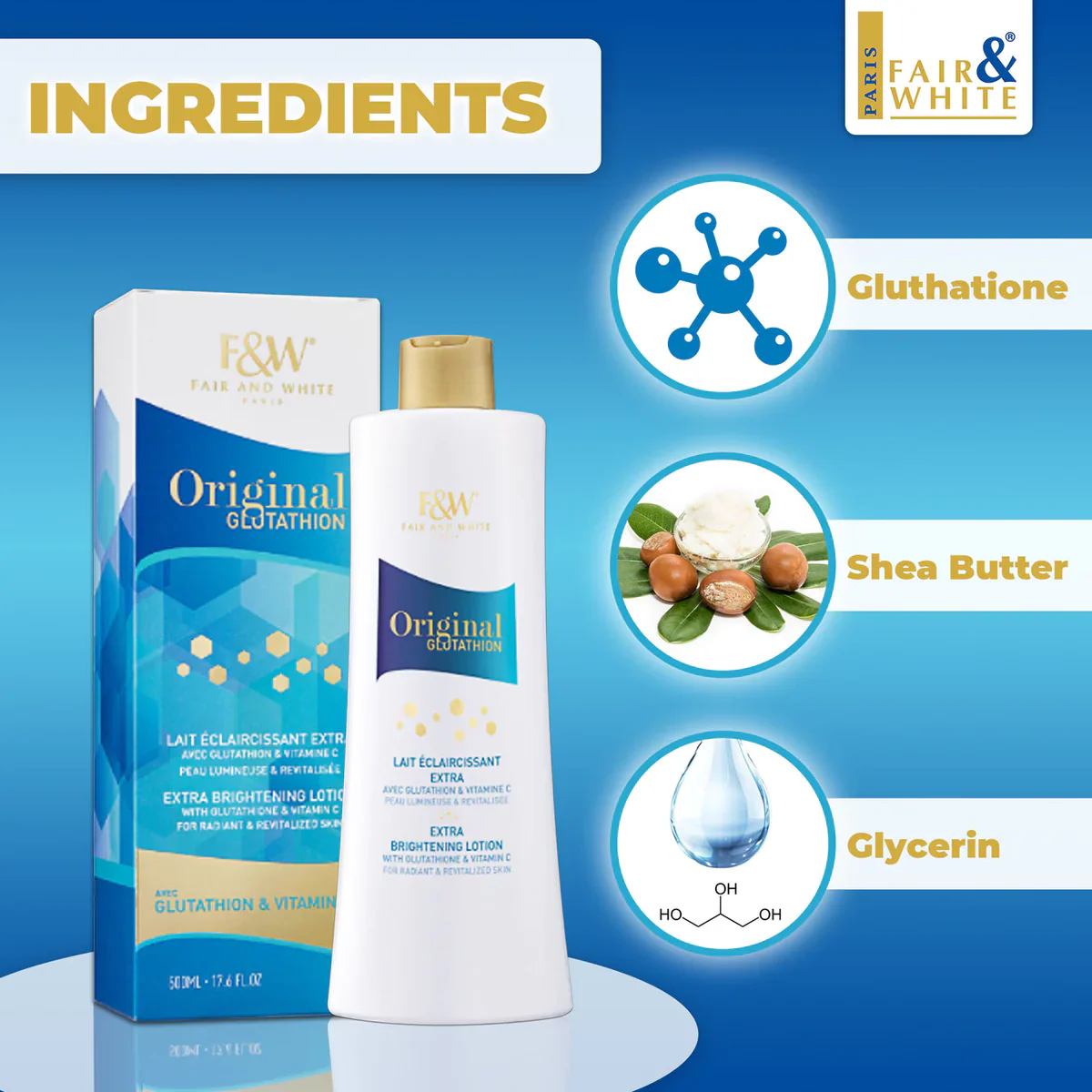 Fair & White Glutathion Maxi Tone Extra Brightening Lotion 350ml - Image 7