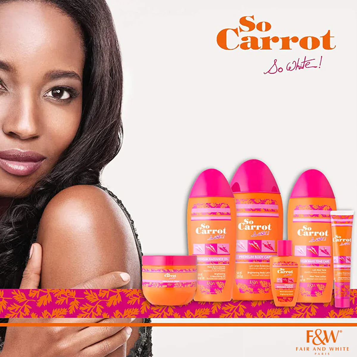 Fair & White So Carrot Face & Body Brightening Cream 50ml - Image 7