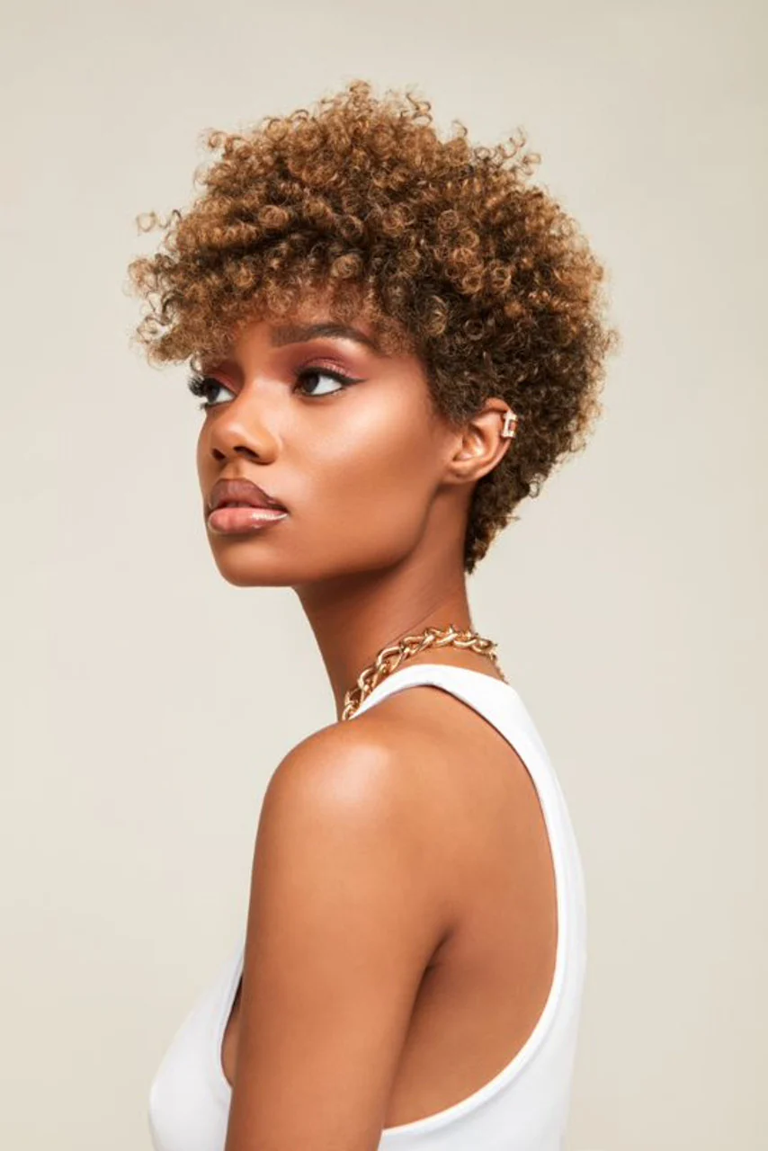 Feme Afro Lace Wig - Soft Natural Curl - Image 3